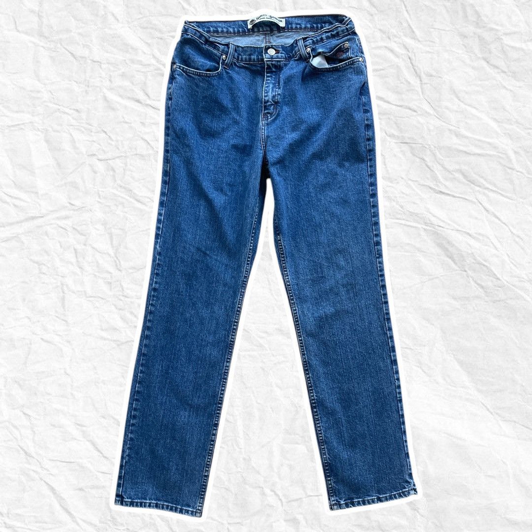 Harley Davidson Harley Davidson Straight Leg Blue Denim Pants size 16L Size US 36 / EU 52 - 1 Thumbnail