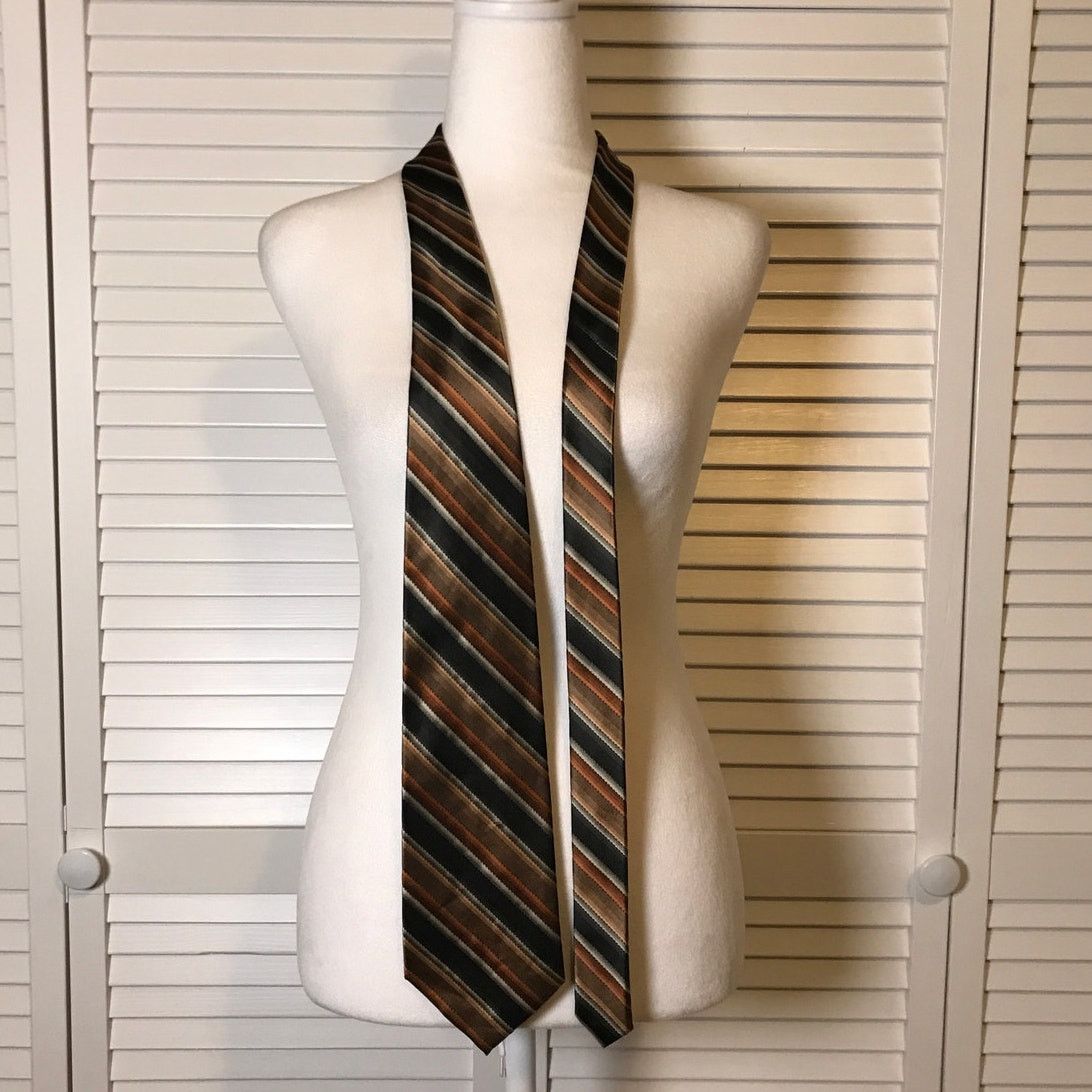 Pierre Cardin Pierre Cardin Striped Silk Classic Wide Men Necktie Size ONE SIZE - 2 Thumbnail
