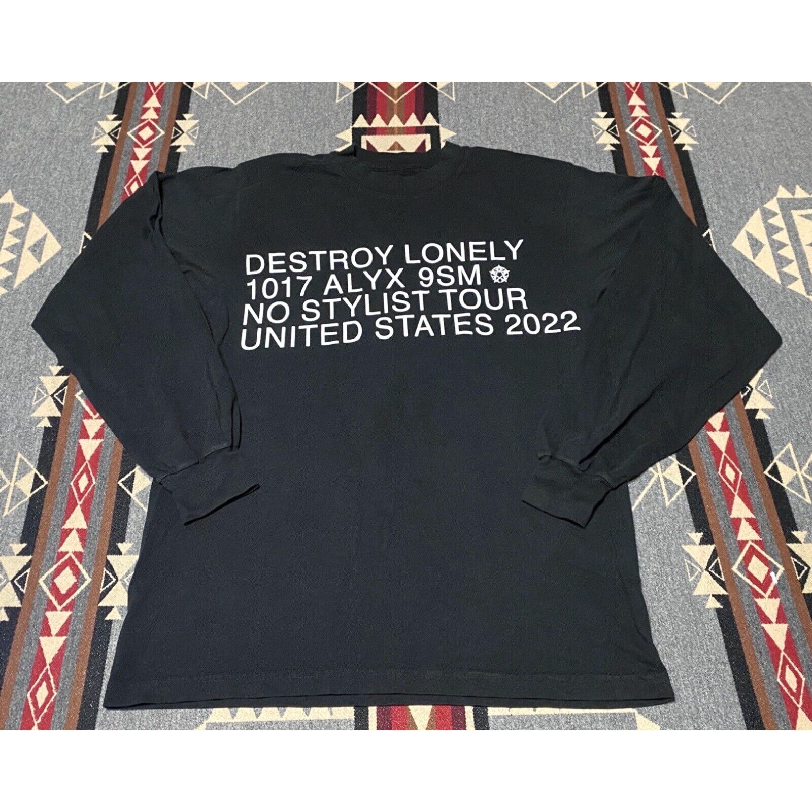 image of Destroy Lonely 1017 Alyx Ssn No Stylist Tour Long Sleeve Shirt 2022 Size S T58 in White, Men's