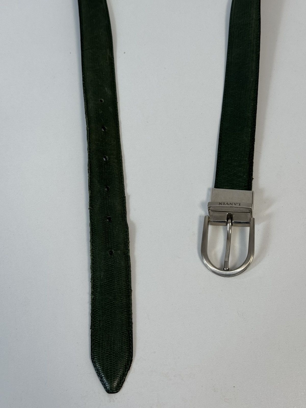 Lanvin Lanvin Belt Luxury Designer Leather Belt Silver Buckle Size ONE SIZE - 18 Thumbnail