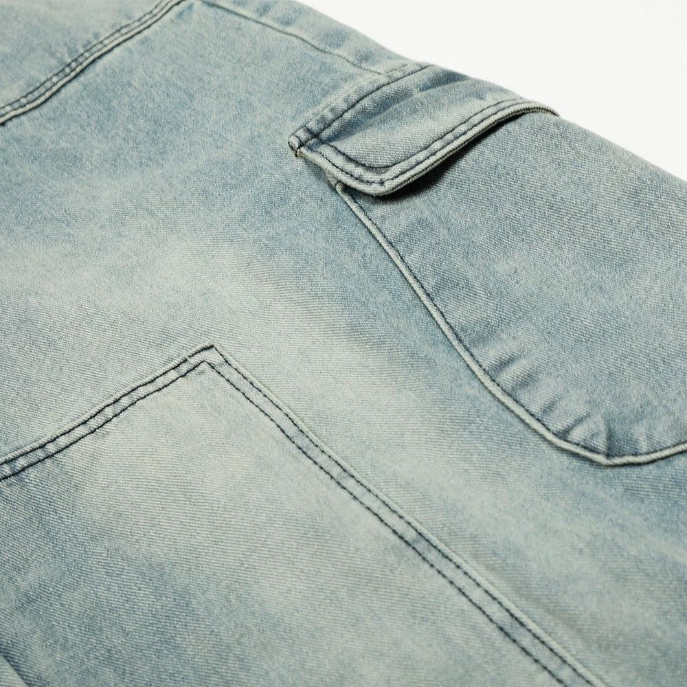 Vintage Men's multi-pocket workwear washed distressed scimitar jeans Size US 32 / EU 48 - 4 Thumbnail
