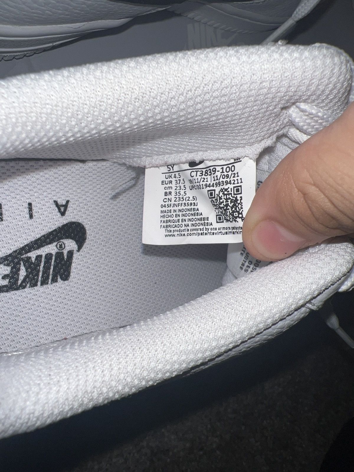 Nike Air Force 1 (GS) size 5y Size US 5 / IT 35 - 5 Thumbnail