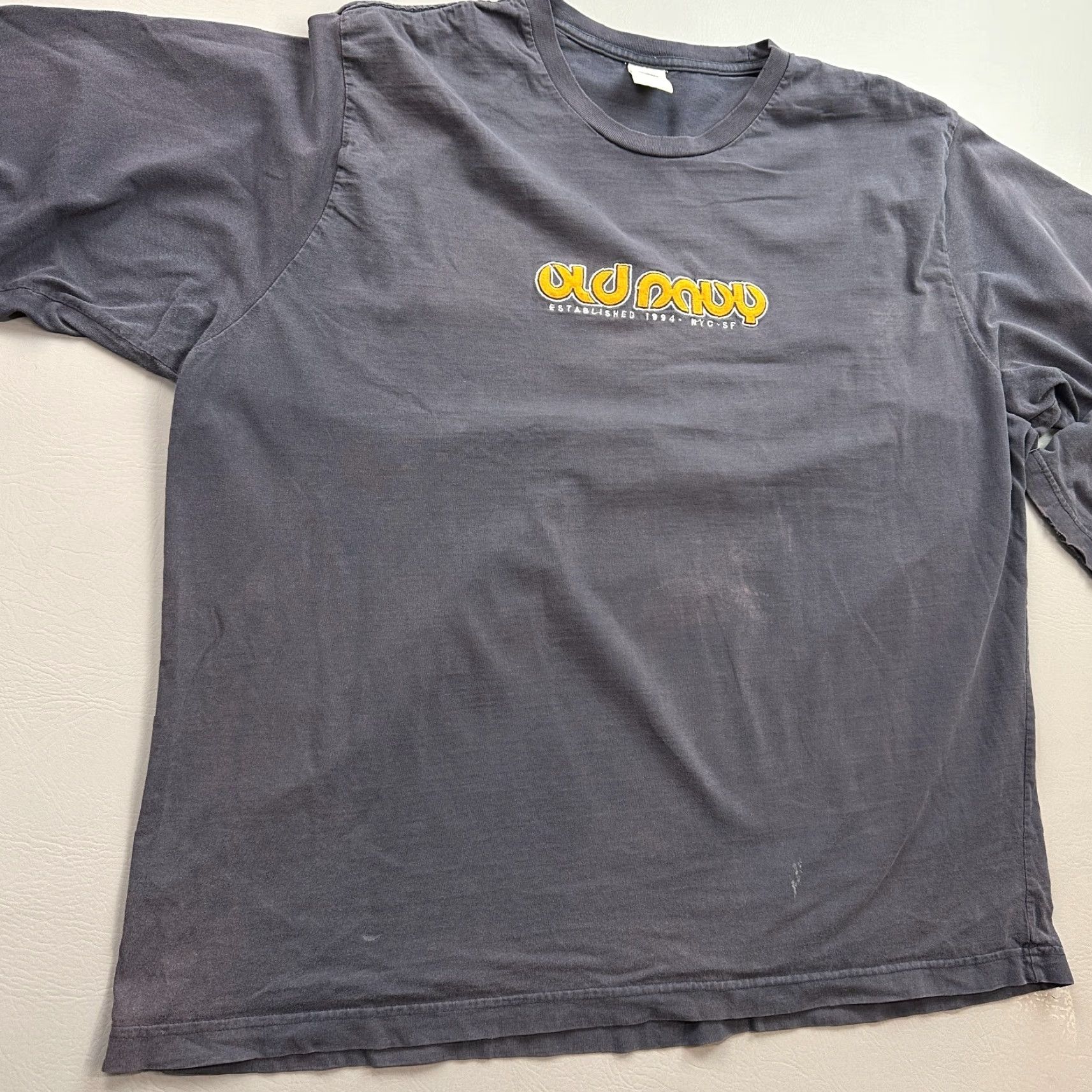 Old Navy Vintage Old Navy Shirt Mens 2XL Gray Long Sleeve Logo Spell Out Skate Punk Y2K Size US XXL / EU 58 / 5 - 7 Thumbnail