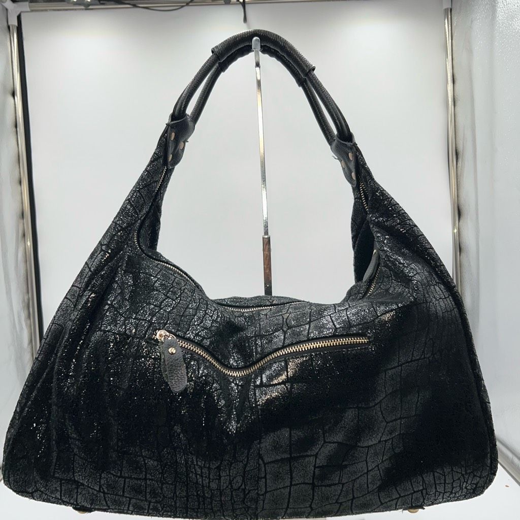 Other Lola Bernard Shimmer Croco Embossed Soft Leather Slouch Bag Size ONE SIZE - 1 Thumbnail