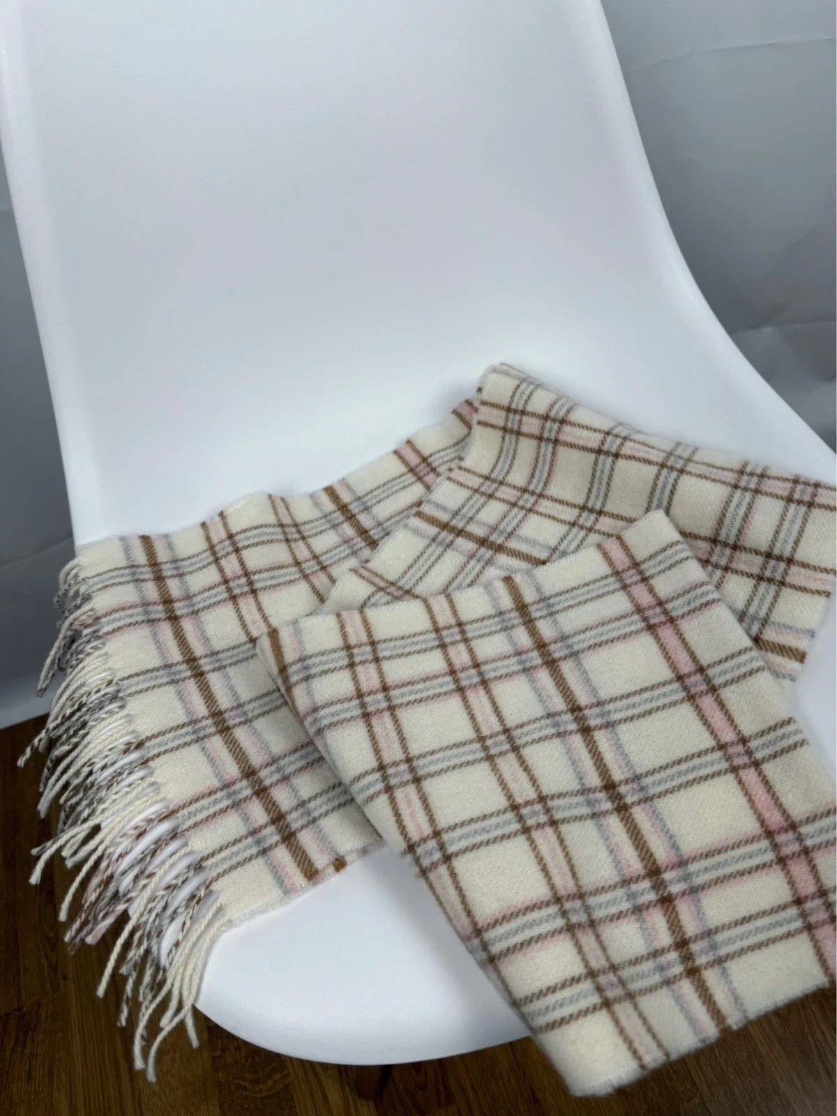 Other Cristina Chiti Wool Cashmere Scarf Plaid Made In Italy Size ONE SIZE - 5 Thumbnail