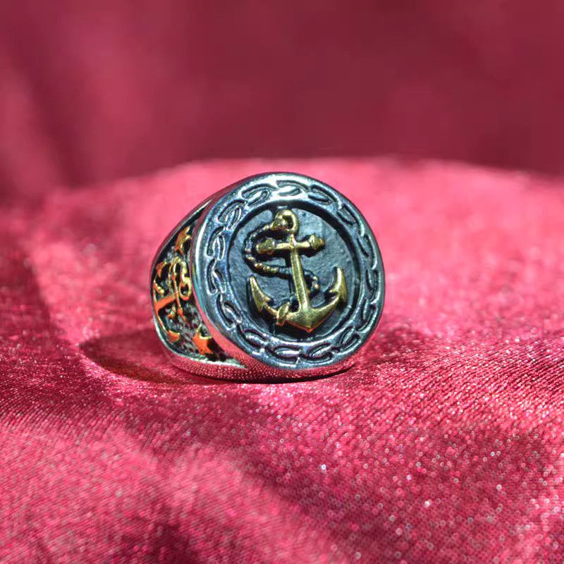 Jewelry Sailor Dark Jewelry Rings Open Size Chrome Ring (Size 7-13) Size ONE SIZE - 1 Thumbnail