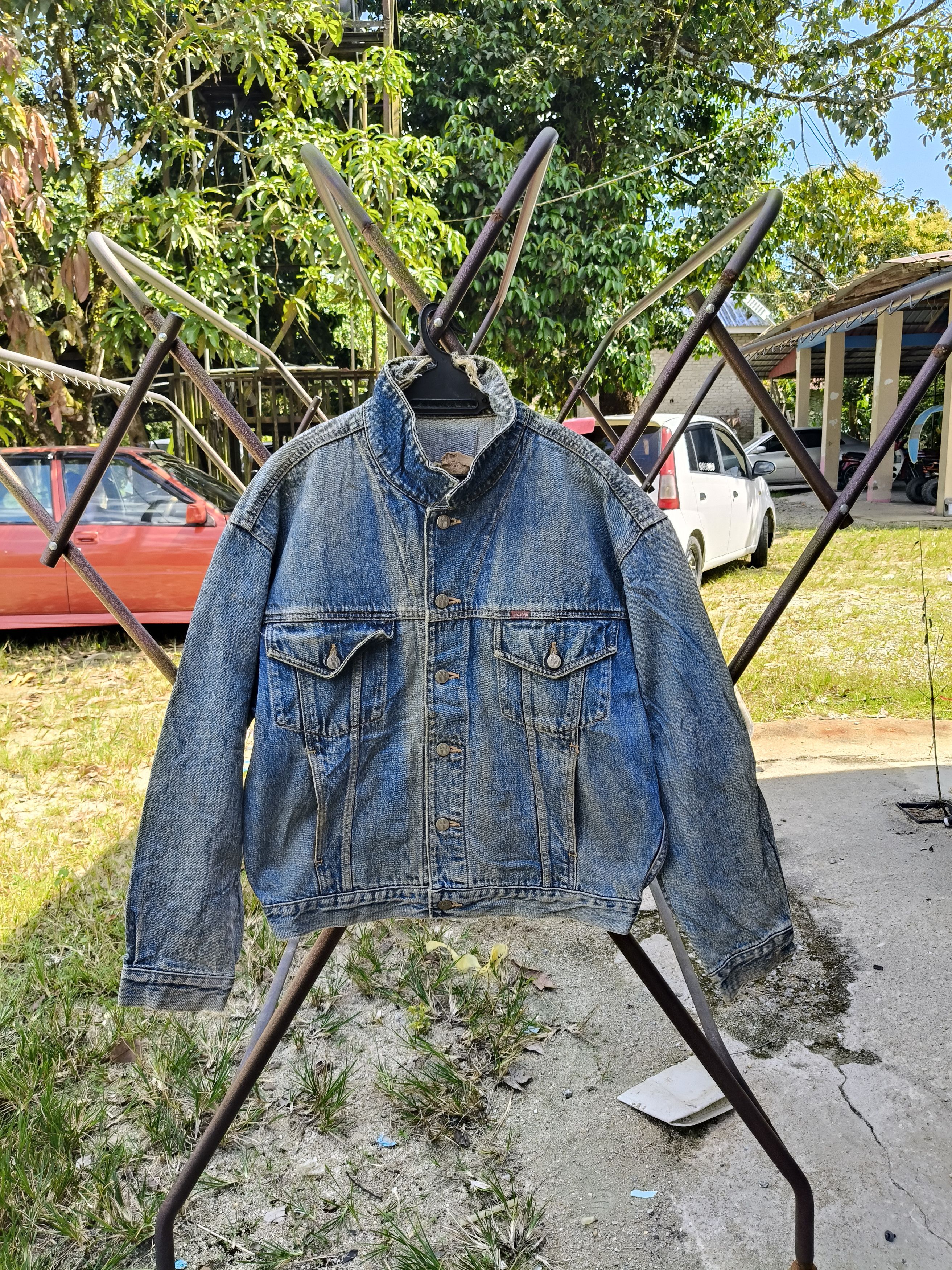 Big John Vintage Big John Distressed Denim Jacket Size US L / EU 52-54 / 3 - 1 Thumbnail