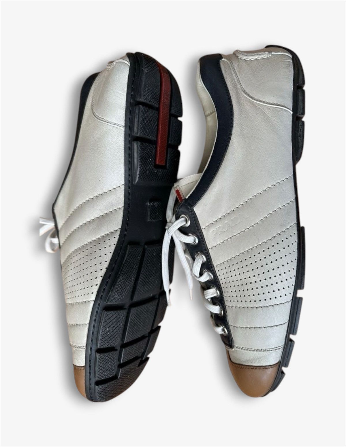 Prada PRADA Montecarlo Low Leather Logo Sneakers White Runway Size US 9 / EU 42 - 2 Thumbnail