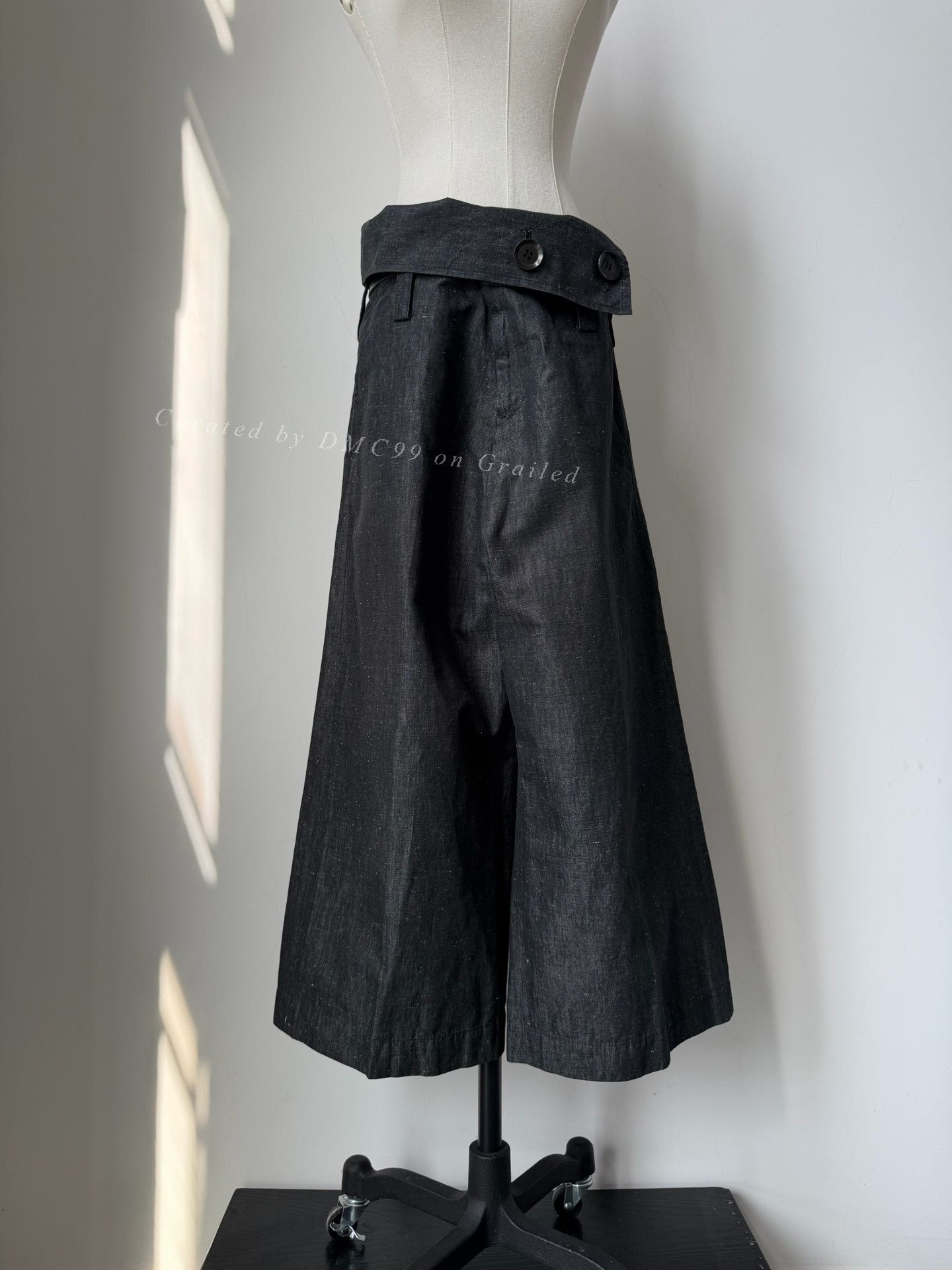 Yohji Yamamoto Yohji Yamamoto Y's Fold-Over Wide-Leg Pants Size 42" / US 20 - 1 Thumbnail