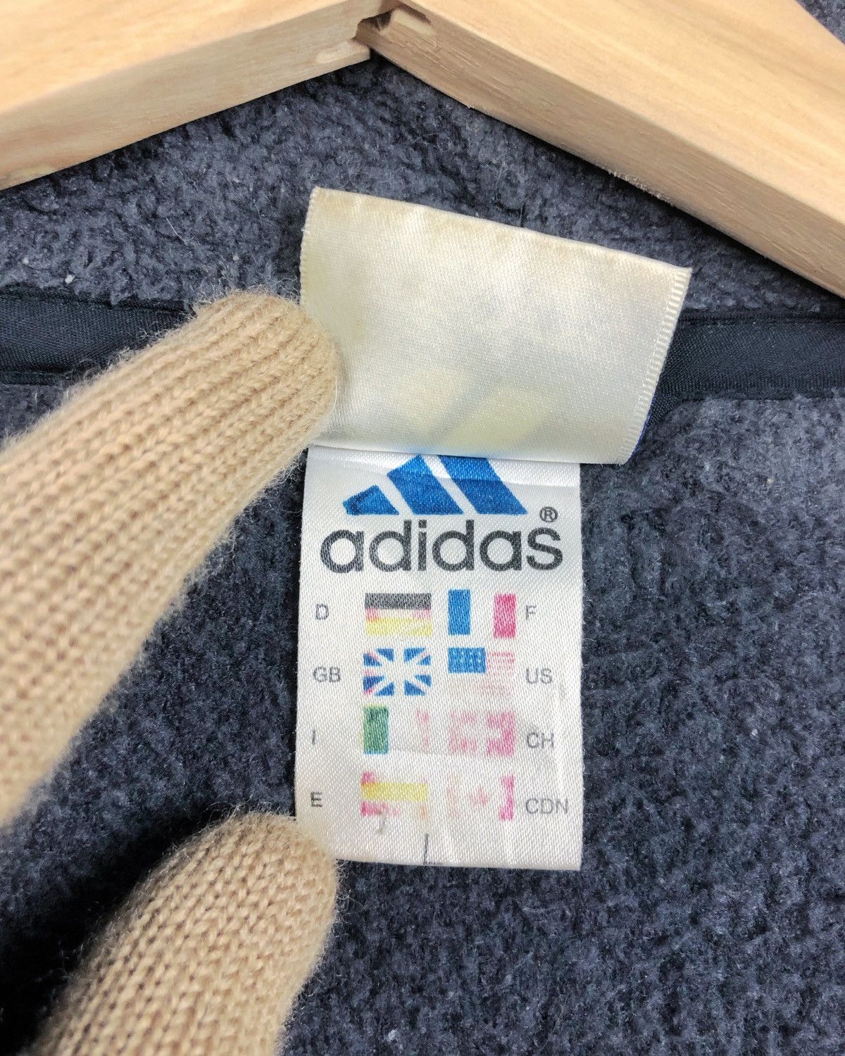 Adidas Rare Vintage Adidas Trefoil Big Logo Fleece Zipper Jacket Size US L / EU 52-54 / 3 - 10 Thumbnail