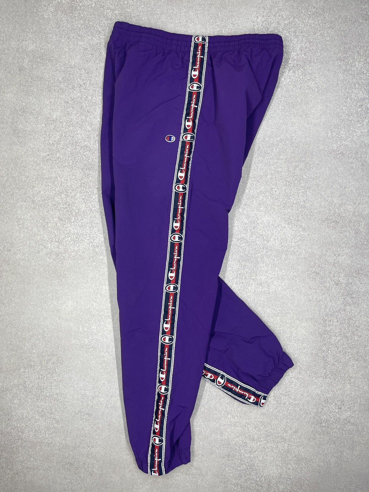 Champion × Vintage Vintage Champion Nylon Sweatpants Lampas Violet Y2K Size US 34 / EU 50 - 4 Thumbnail