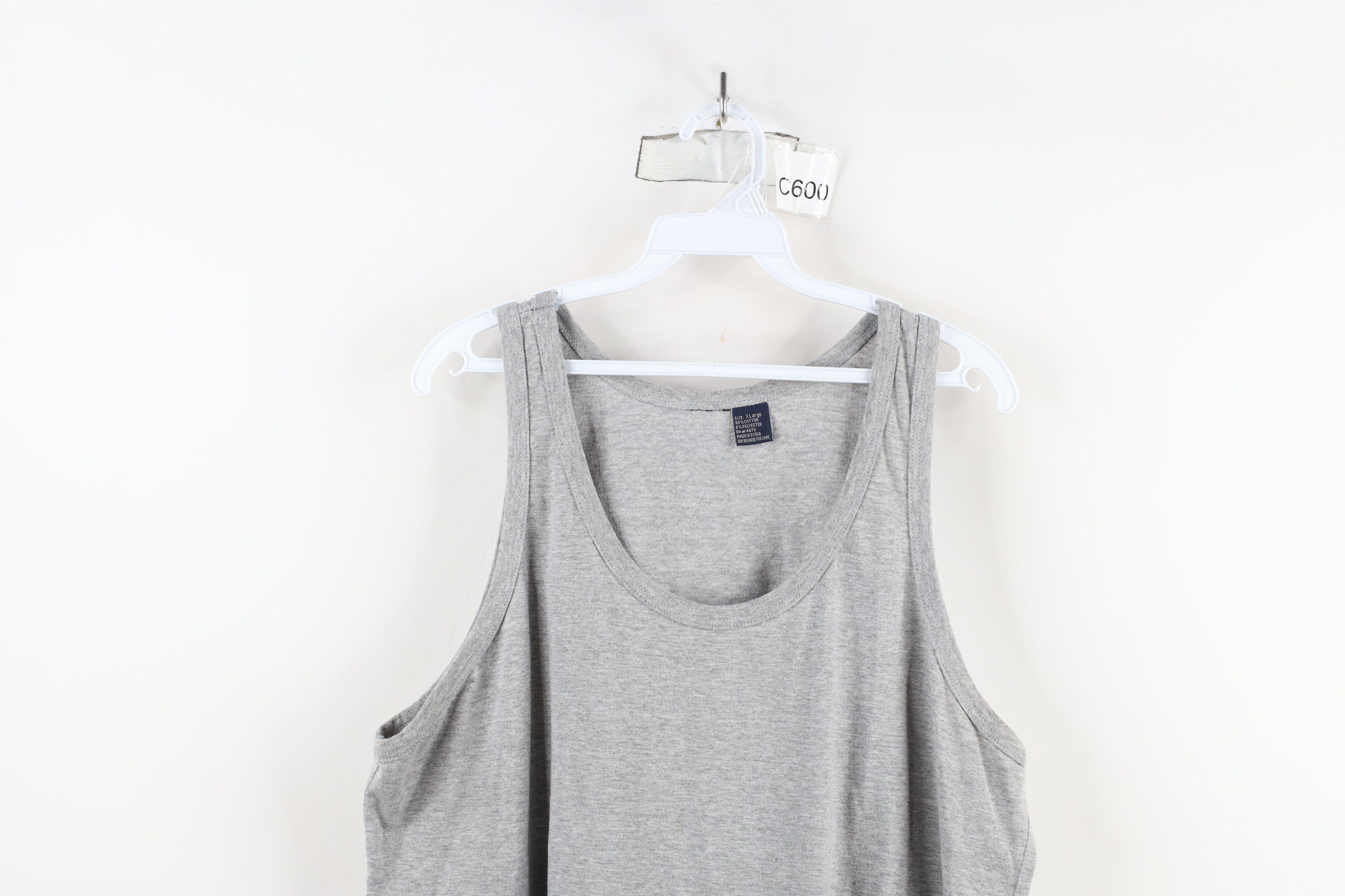 Vintage Vintage 90s Streetwear Blank Tank Top T-Shirt Heather Gray Size US XL / EU 56 / 4 - 2 Thumbnail