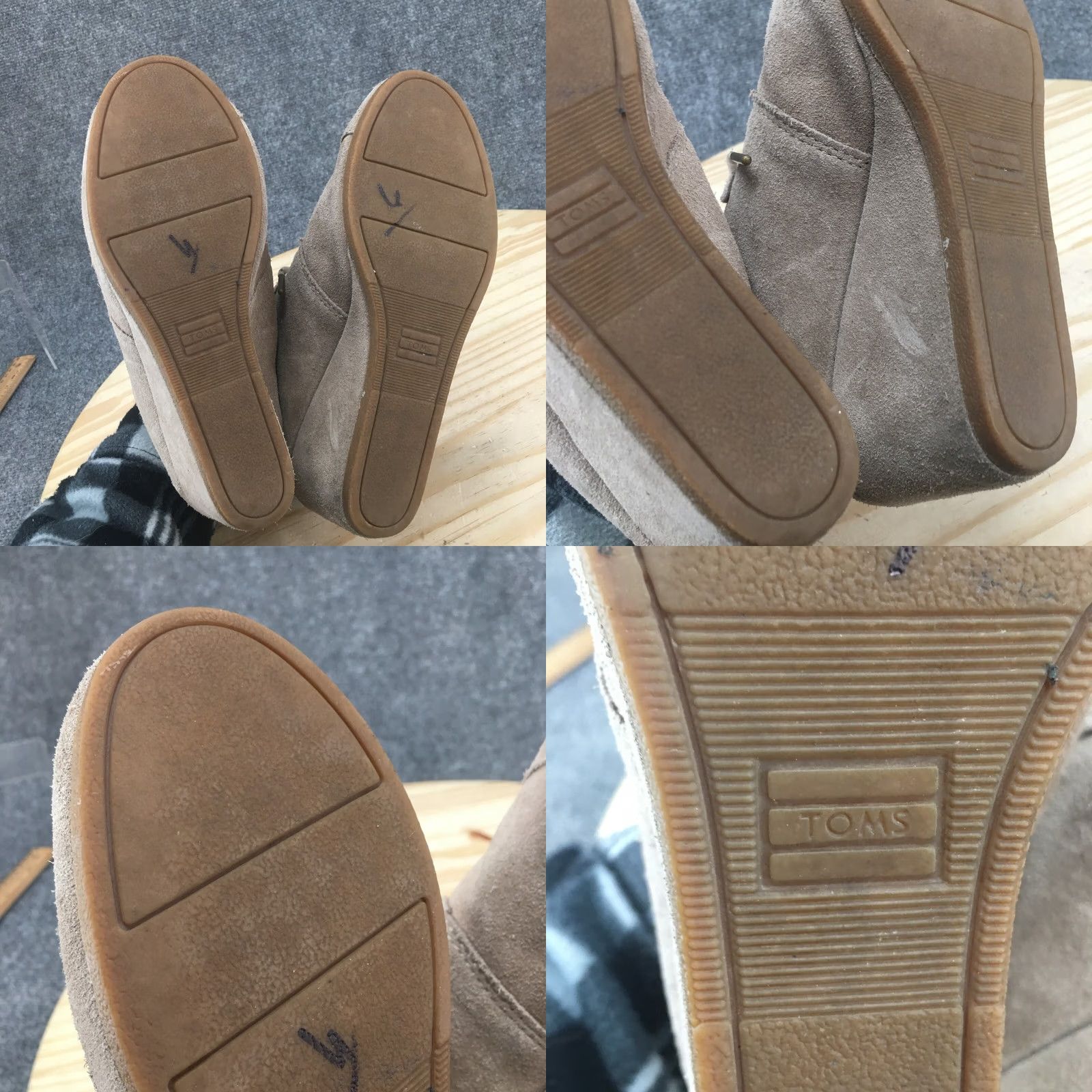 Toms TOMS Desert Boots Womens 8.5 Kala Desert Gray Lace Up Wedge Ankle Top 10012956 Size M / US 6-8 / IT 42-44 - 9 Thumbnail