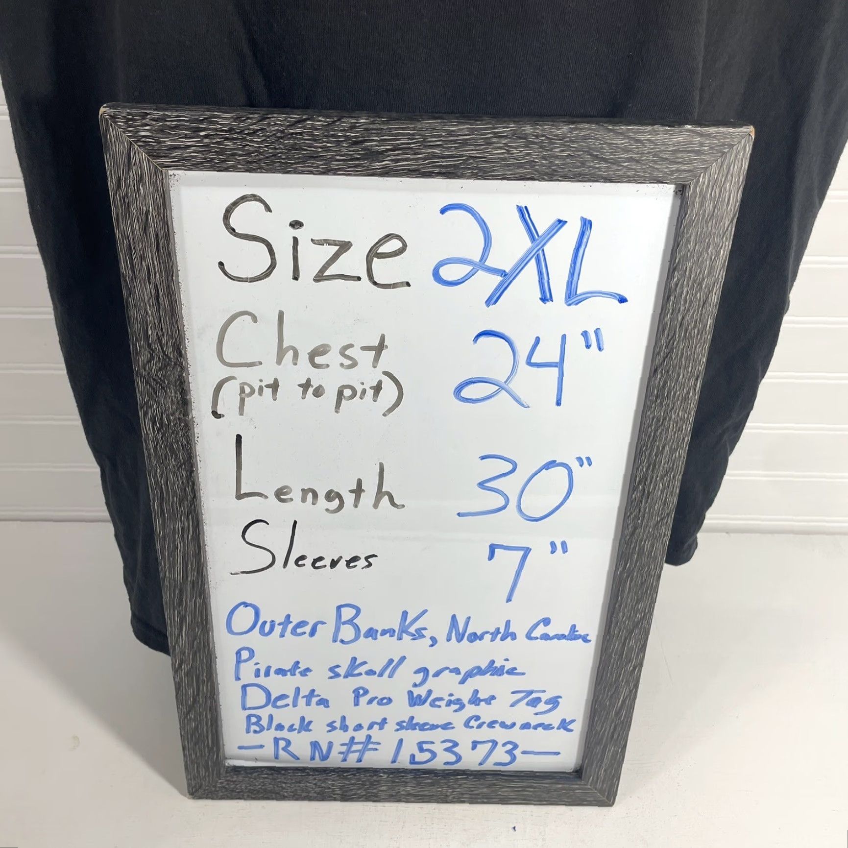 Vintage Outer Banks North Carolina Shirt Men 2XL Pirate Camo Black Crew Neck Delta Tag Size US XXL / EU 58 / 5 - 7 Thumbnail