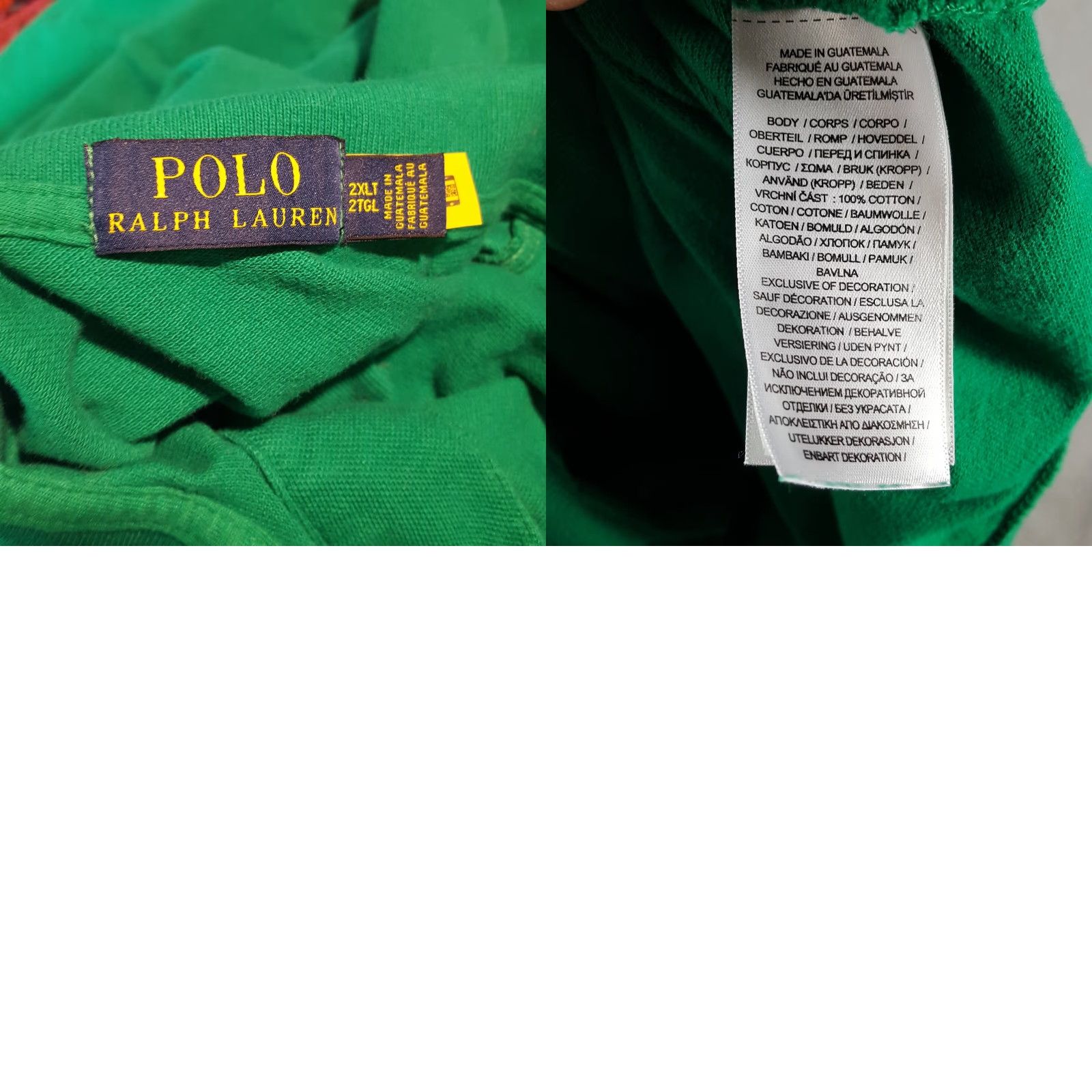 Polo Ralph Lauren VINTAGE Polo Ralph Lauren Preppy Pony Logo Polo Shirt Men's 2XLT Tall Green Short Sleeve Button Collar 90s Classic Size US XXL / EU 58 / 5 - 8 Thumbnail