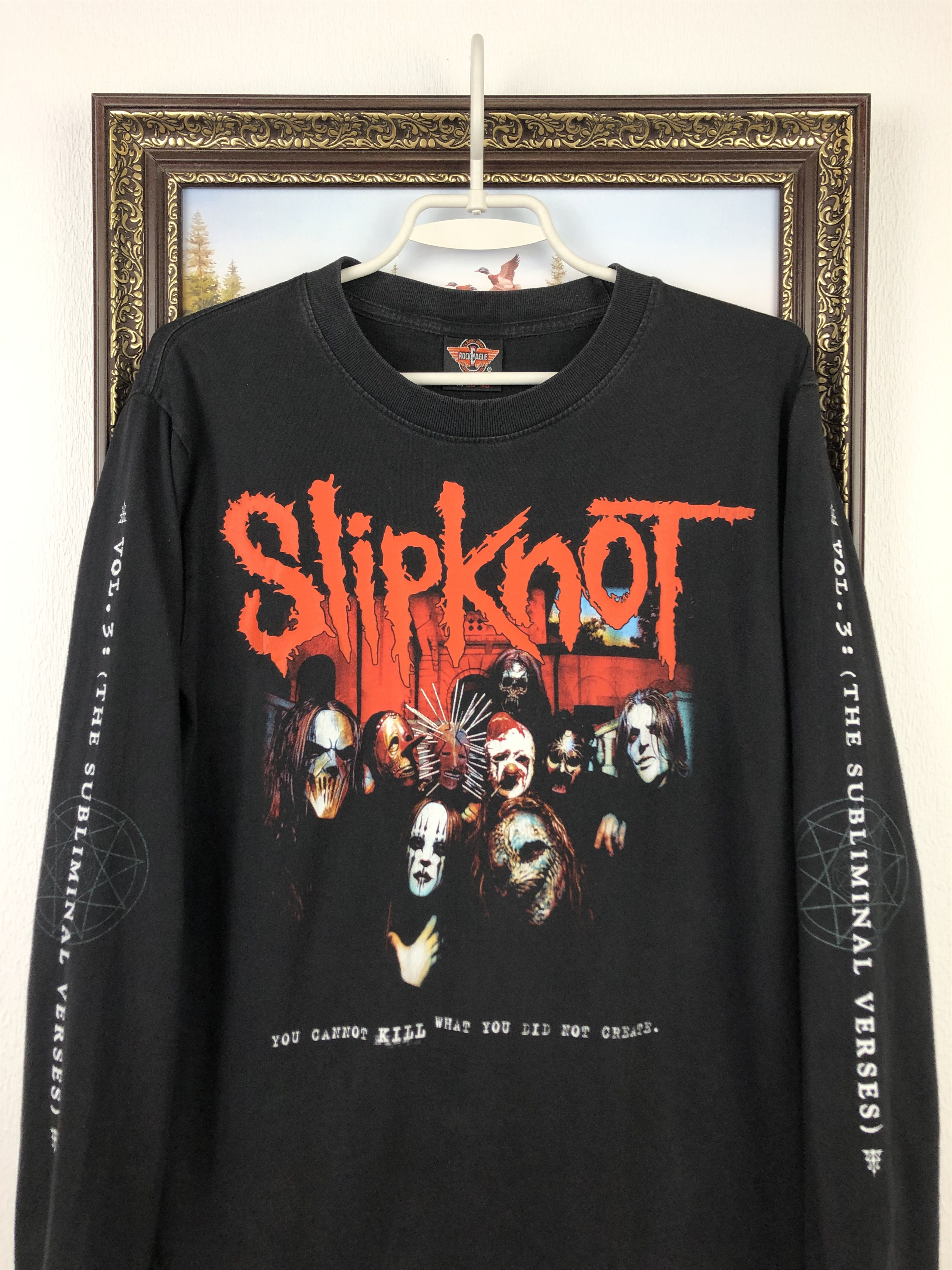 Band Tees Vintage Slipknot Over Print Band Shirt Long Sleeve Tee Iowa Size US S / EU 44-46 / 1 - 2 Thumbnail