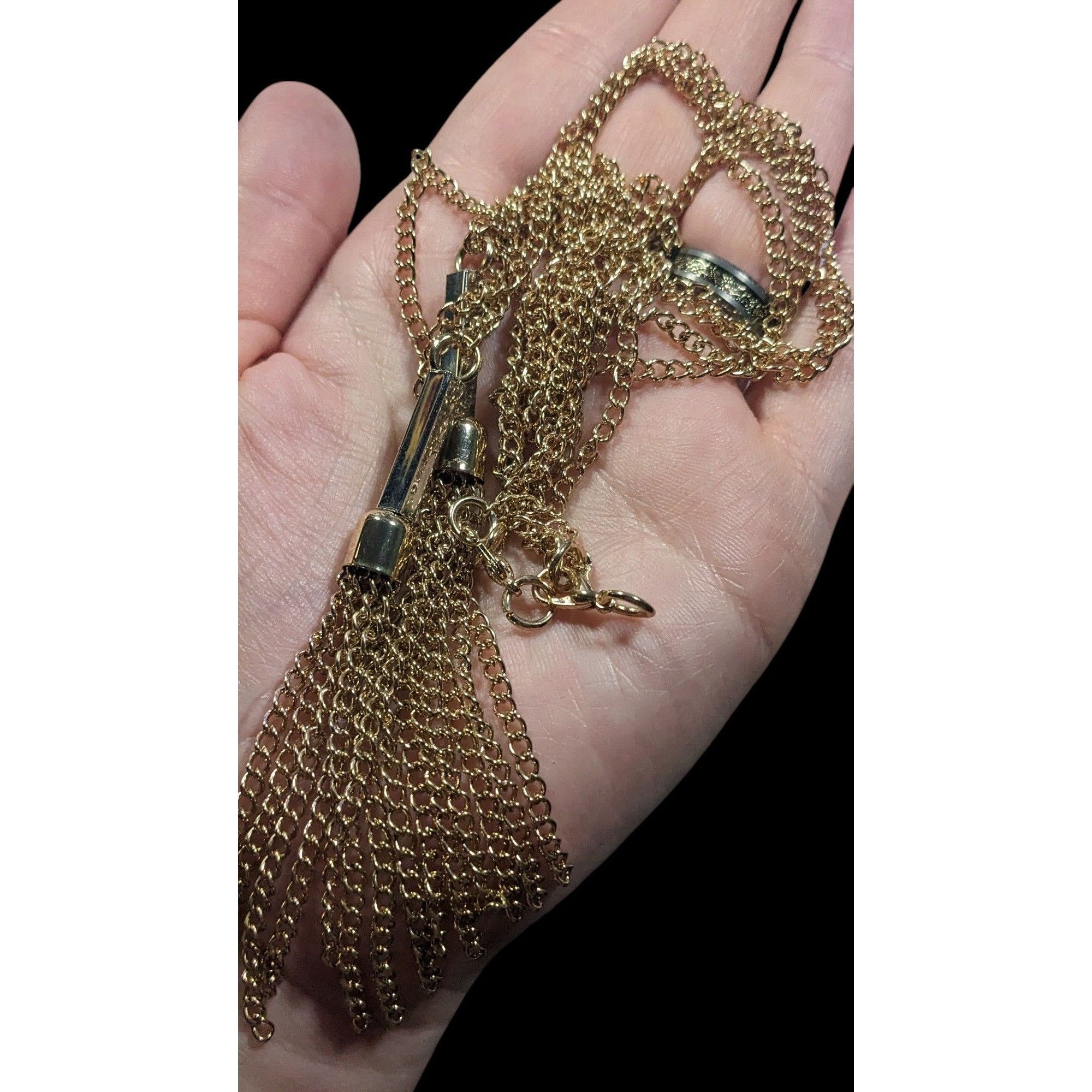 Other Chic Double Chain Tassel Gold Tone Necklace Size ONE SIZE - 6 Thumbnail