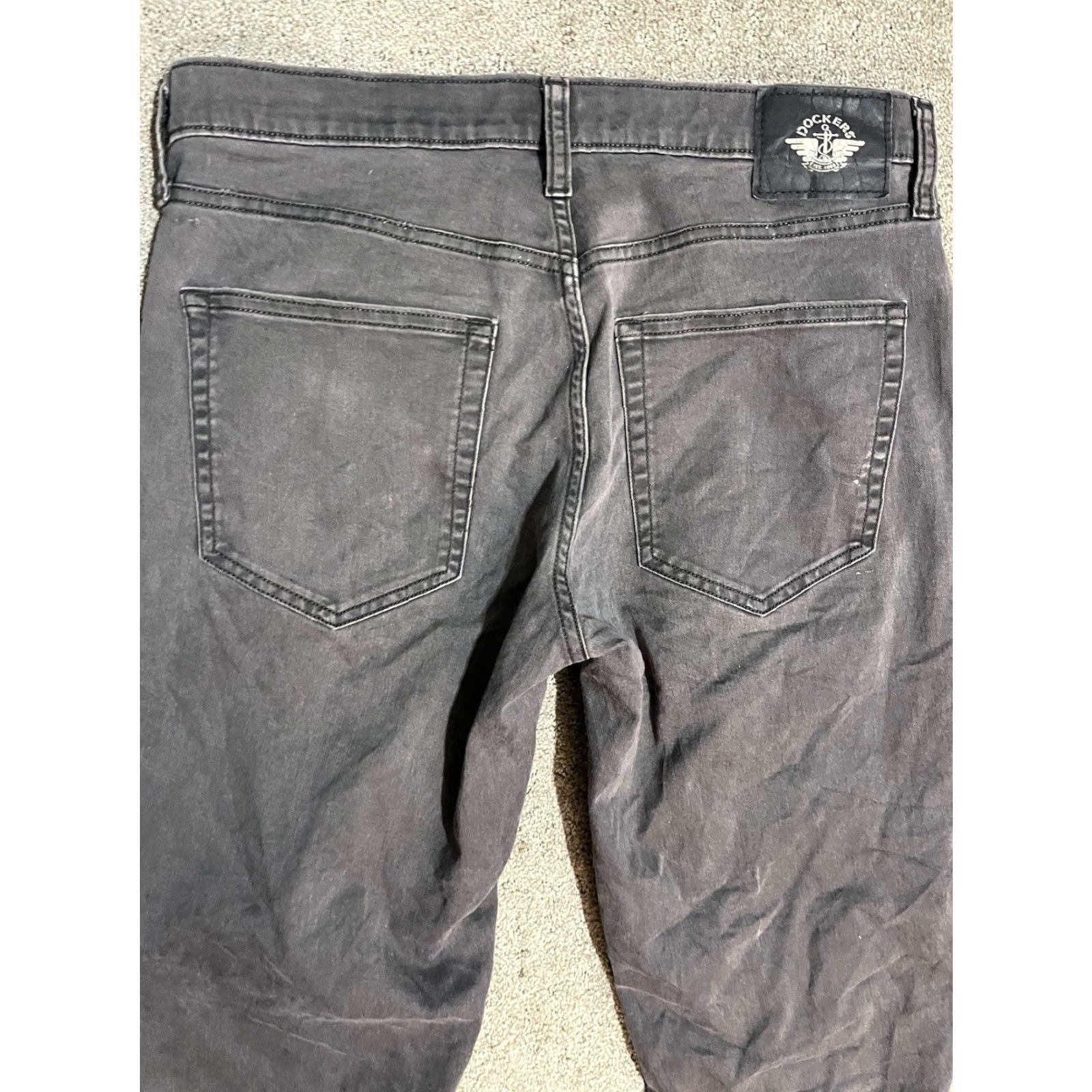 Dockers VINTAGE Dockers Pants Men's Regular Fit Straight Leg Chino 30x32 Gray Slashed Pockets Size US 30 / EU 46 - 2 Thumbnail