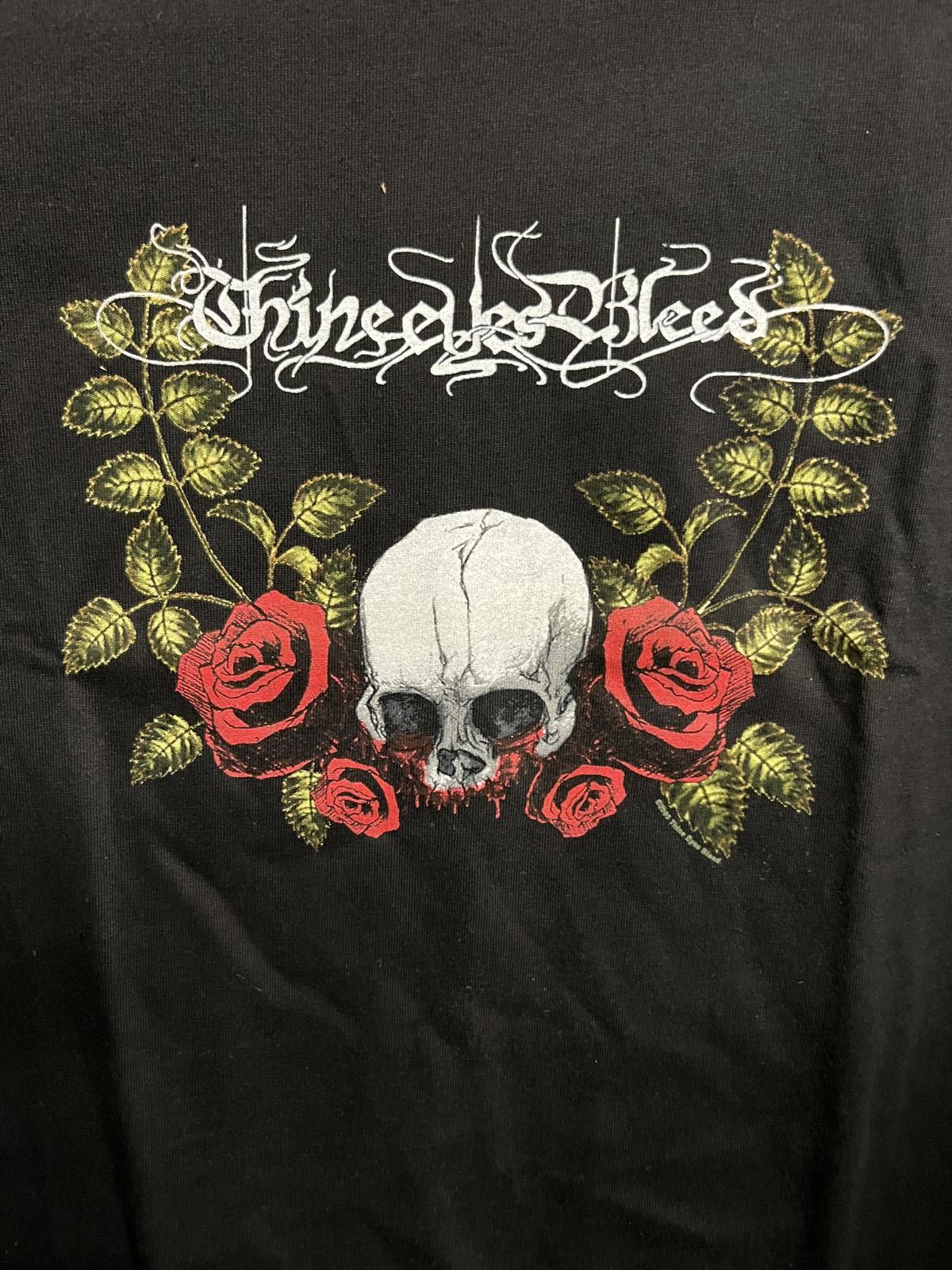 Designer VTG Thine Eyes Bleed Band T-shirt Roses and Skull Band Tee L Size US L / EU 52-54 / 3 - 3 Thumbnail