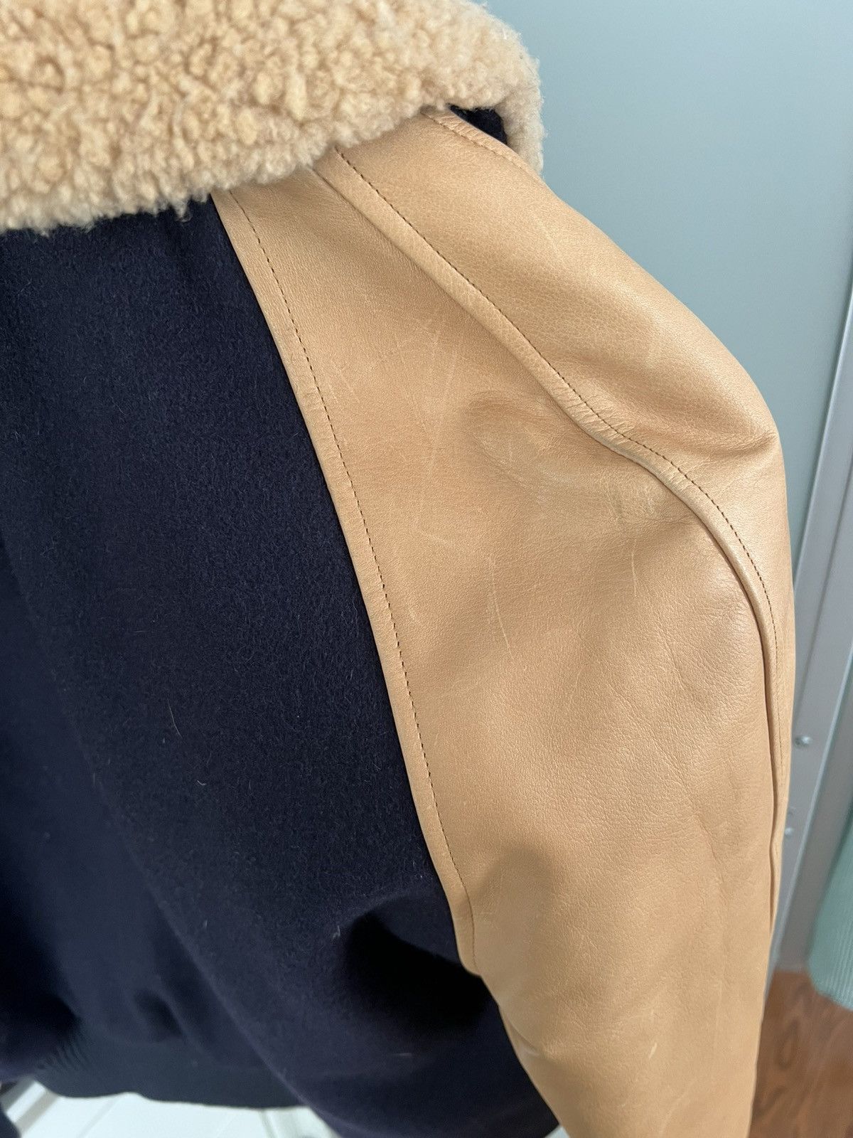 Golden Bear Leather Wool Varsity with Shearling Collar Size US M / EU 48-50 / 2 - 10 Thumbnail