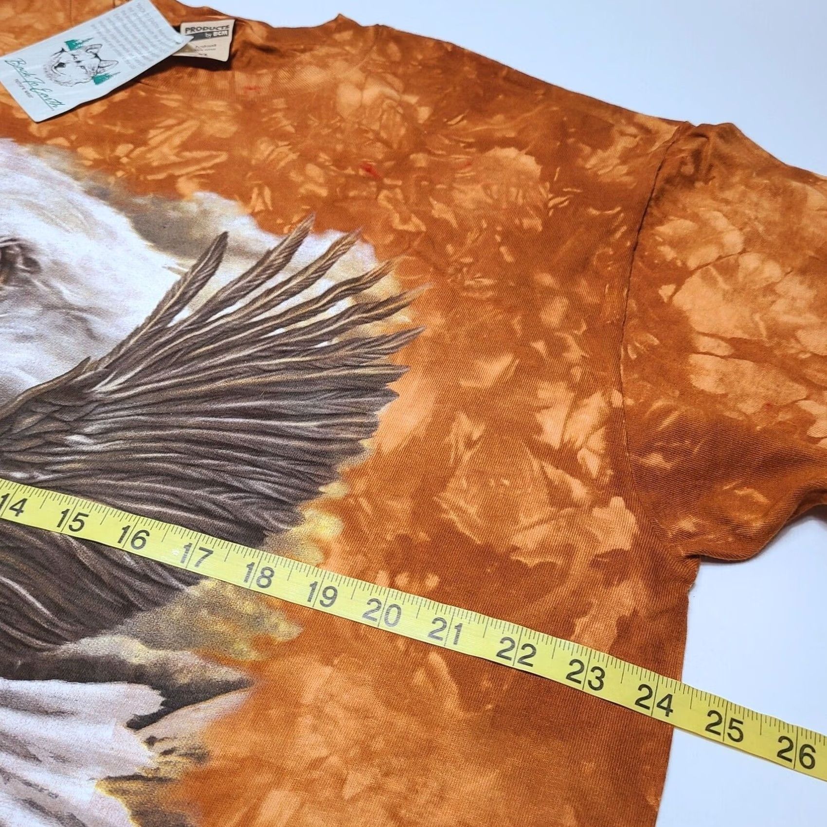 Vintage VINTAGE Back to Earth Eagle Collage T-Shirt XL Orange 90's Size US XL / EU 56 / 4 - 8 Thumbnail