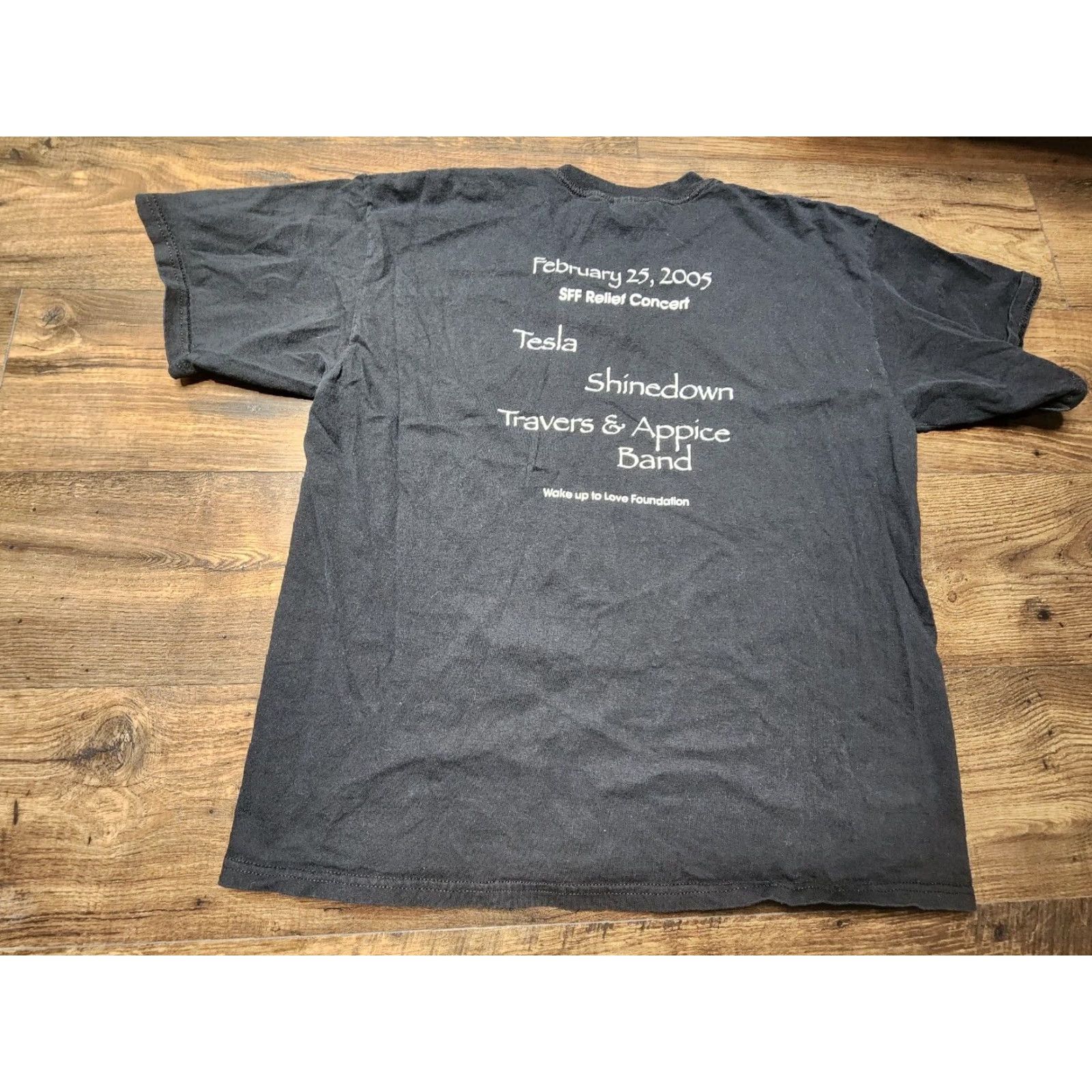 Gildan VINTAGE Gildan Band T Shirt Mens XL Black 2005 The Station Fire Tour Rock Music Size US XL / EU 56 / 4 - 2 Thumbnail