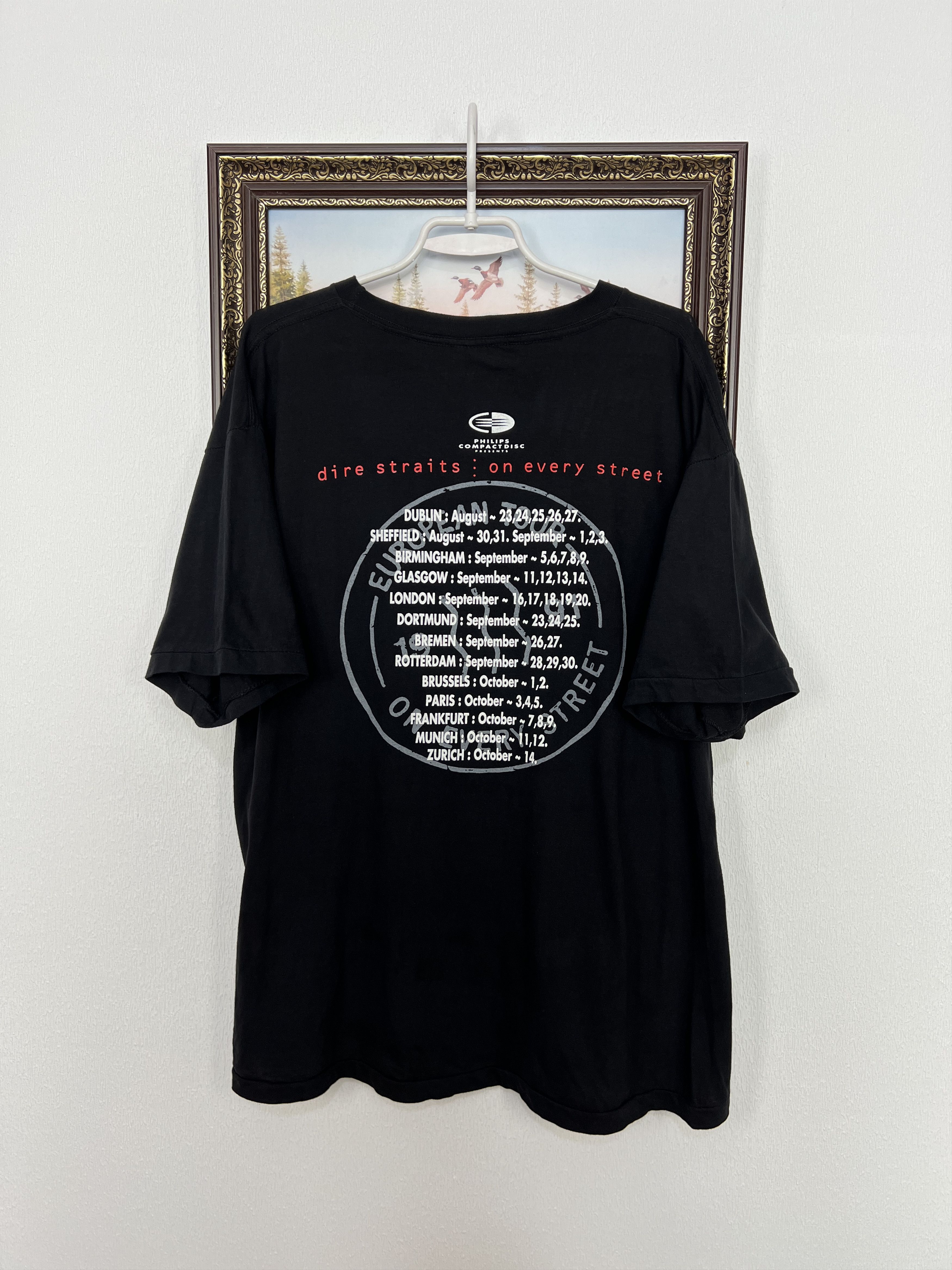 Vintage Vintage 90's Dire Straits On Every Street Band Tour Tee Size US L / EU 52-54 / 3 - 11 Thumbnail
