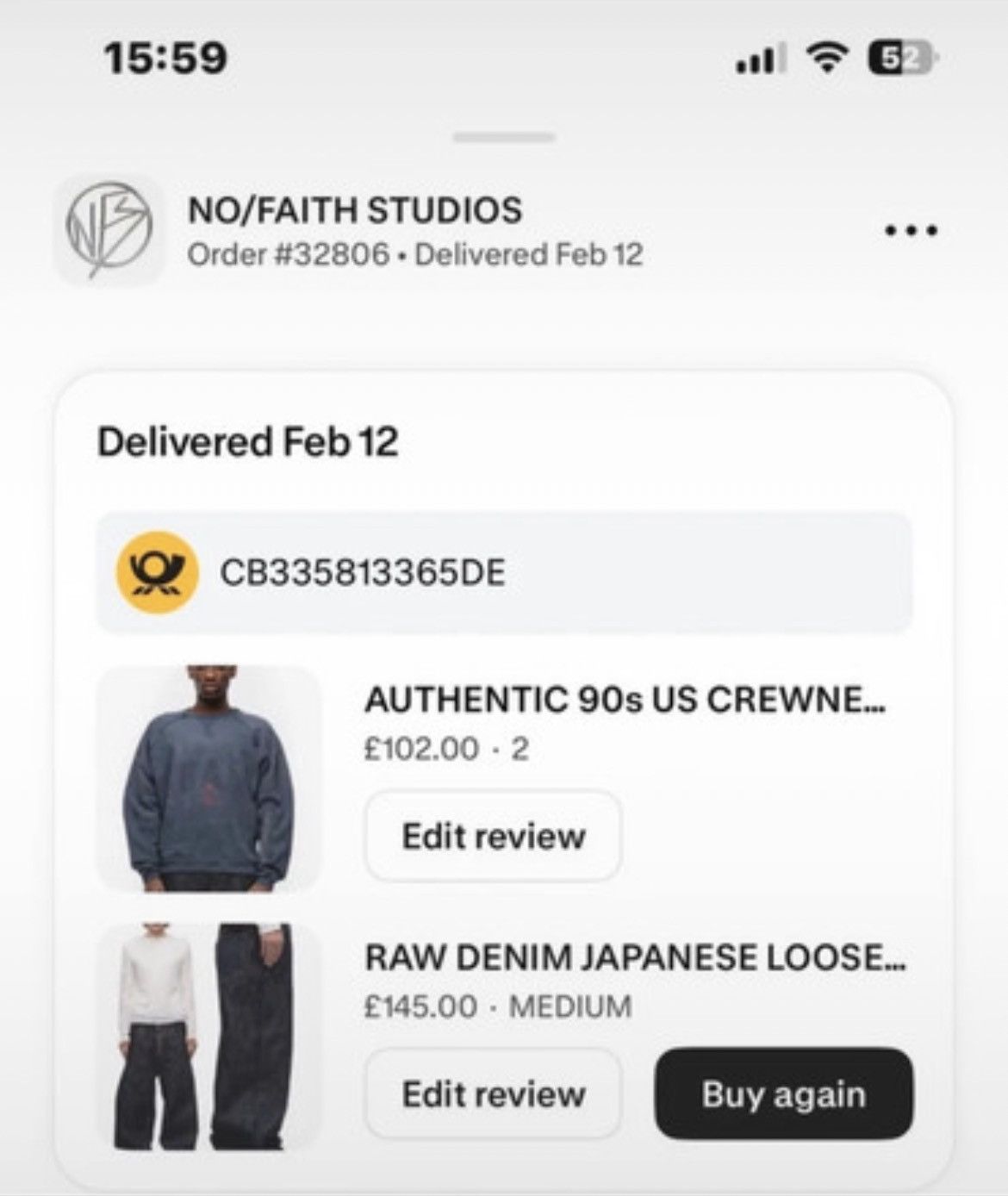 No/Faith Studios : Raw Denim Japanese