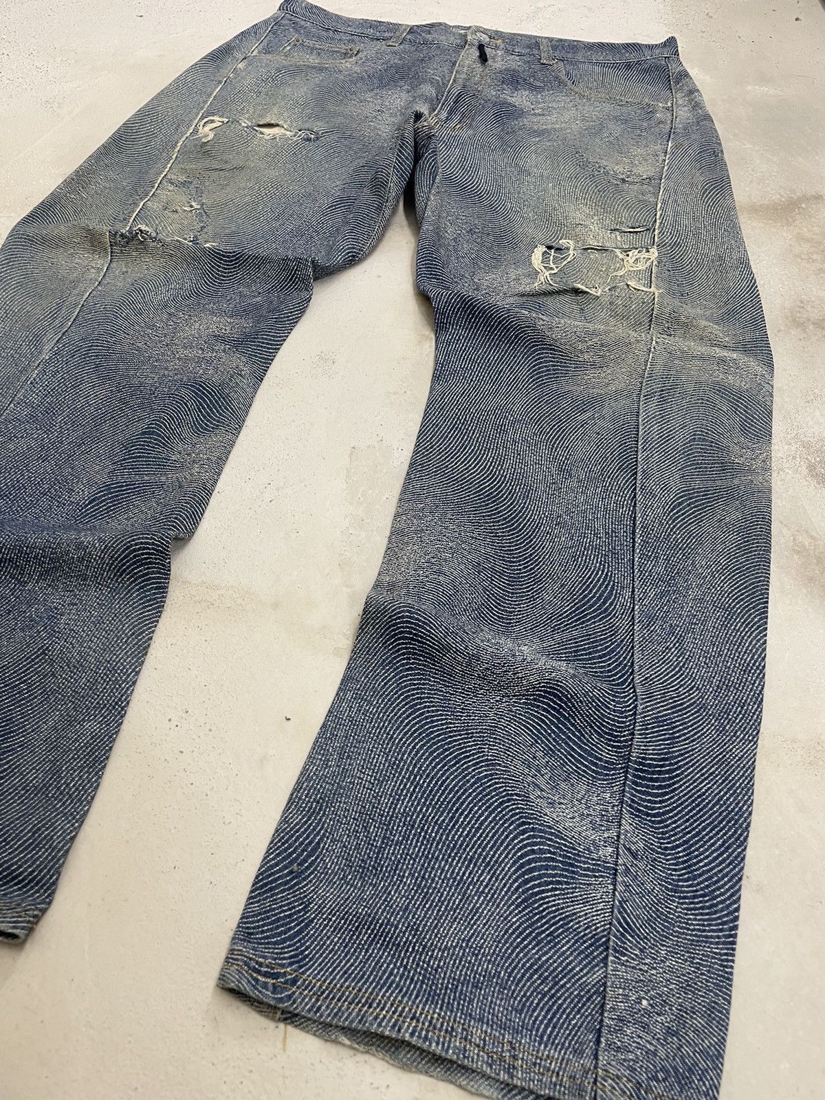 GOSTAR DE FUGA Japan Semantic Rare Style Distress Denim (A11) Size US 36 / EU 52 - 5 Thumbnail