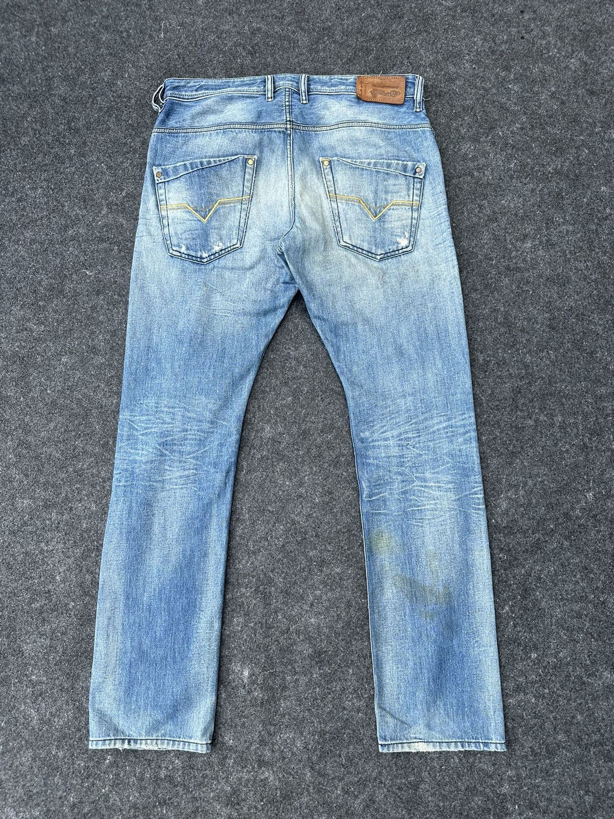 Diesel Diesel Krooley Regular Slim Distressed Denim 32x32 D36 Size US 32 / EU 48 - 2 Thumbnail