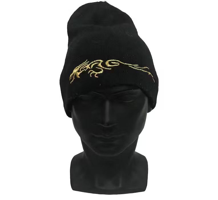 image of Dragon Embroidery Beanie Hat, Men's