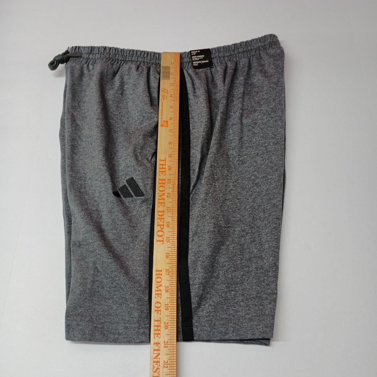Adidas Adidas Mens 3-Stripe Shorts Size L Dark Grey Heather / Black Size US 34 / EU 50 - 8 Thumbnail