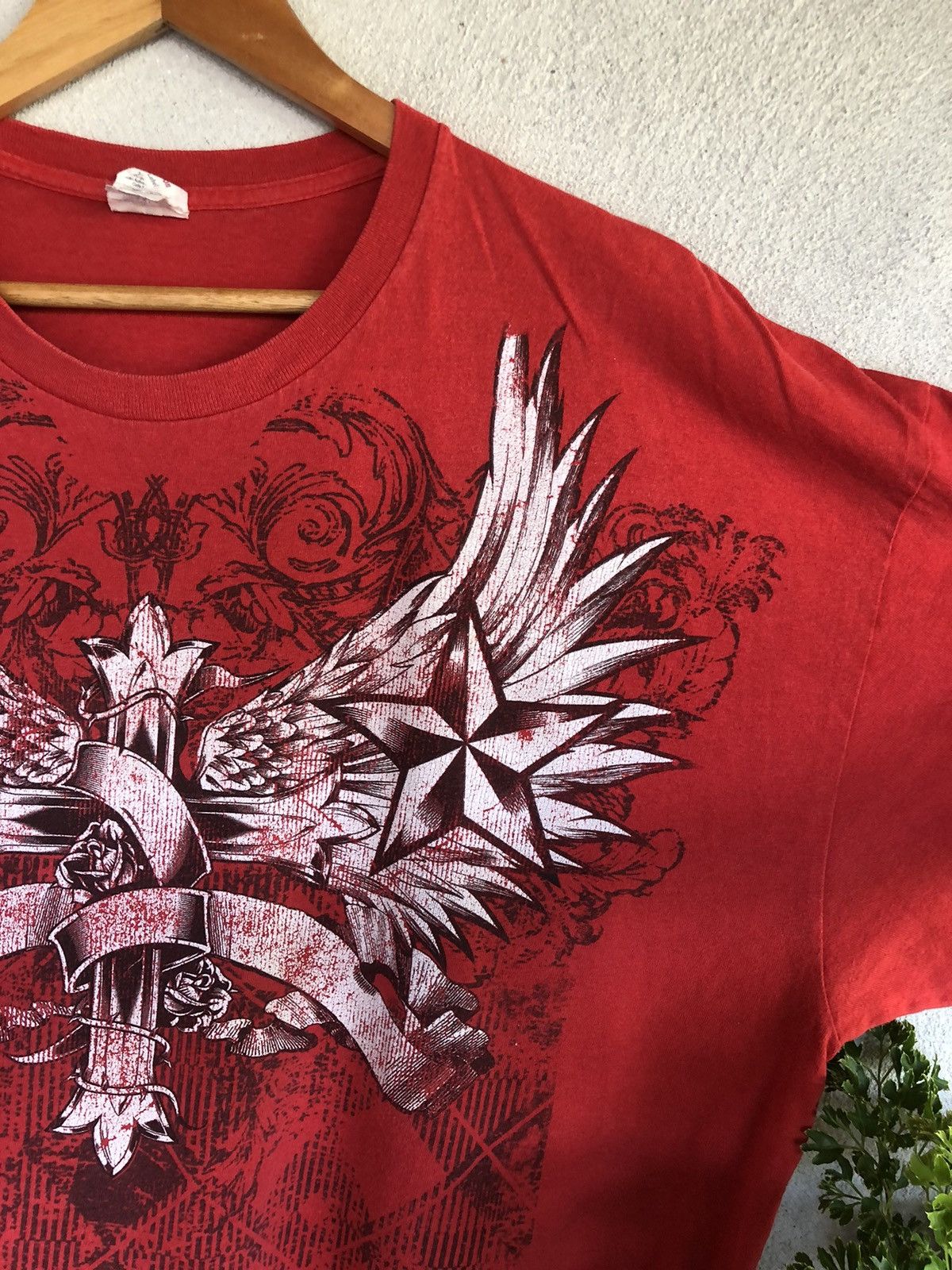 Affliction × Japanese Brand × Vintage Vintage Crazy Y2K Affliction Style Tshirt Size US XXL / EU 58 / 5 - 7 Thumbnail