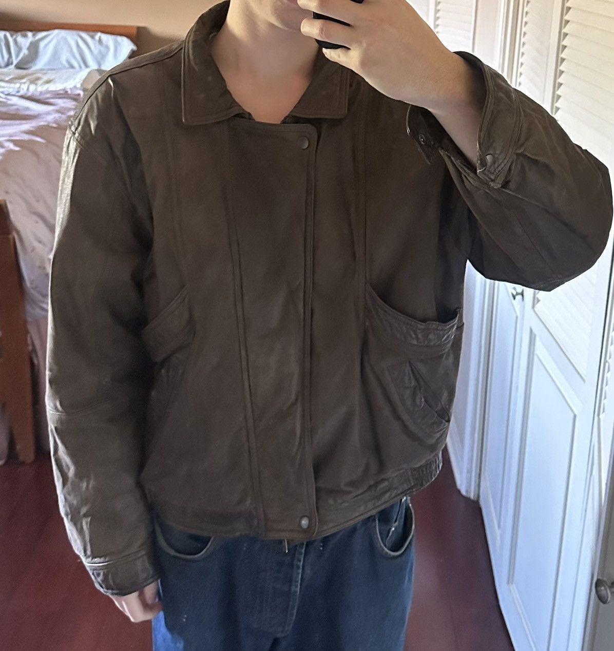 Vintage PETER ENGLAND VINTAGE LEATHER JACKET Size US XL / EU 56 / 4 - 10 Thumbnail