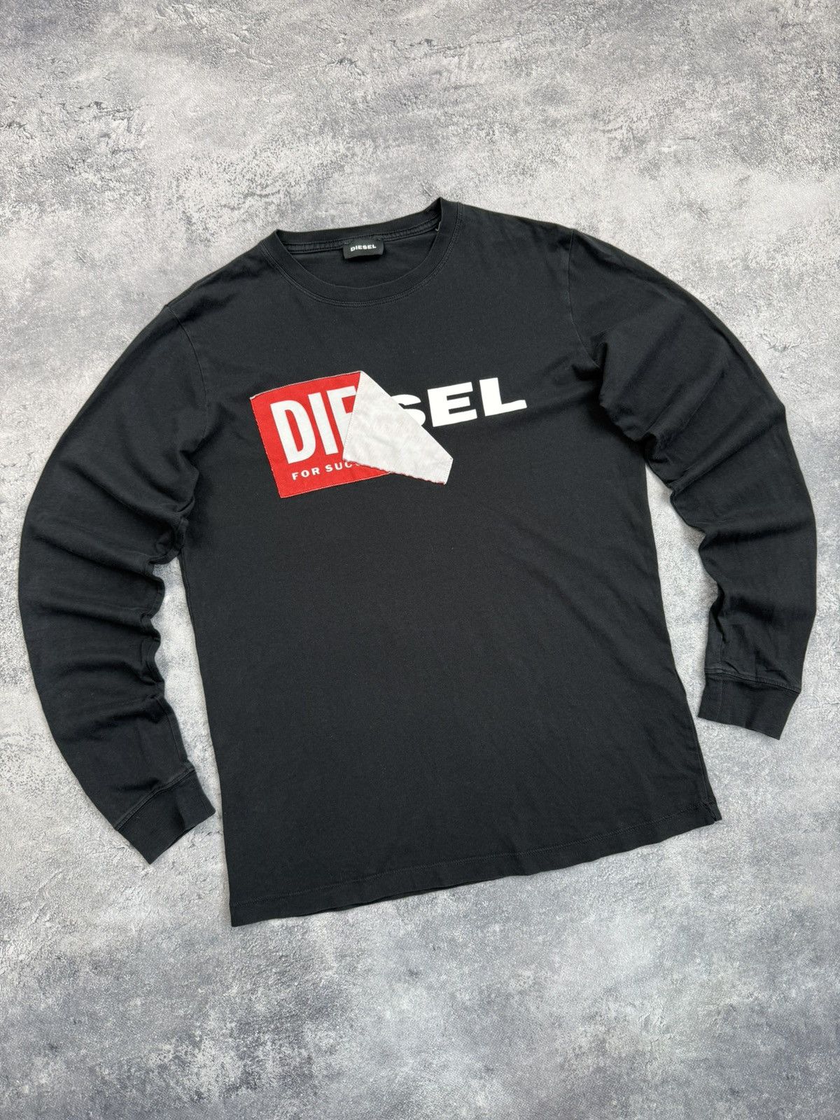 Diesel Vintage Diesel Y2K Long Sleeve Big Logo Hype Avant Garde Size US S / EU 44-46 / 1 - 4 Thumbnail