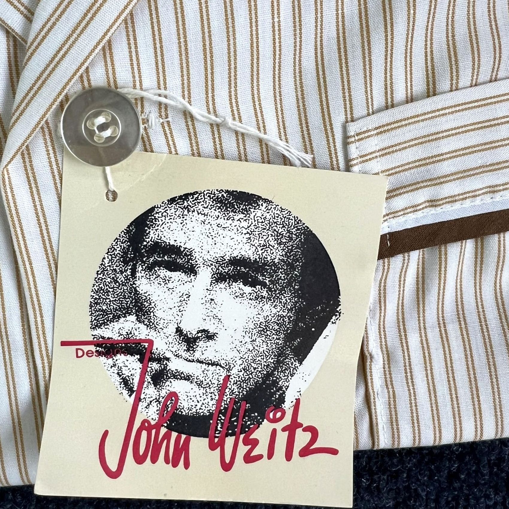 Vintage VINTAGE John Weitz Pajama Top Shirt Mens Small White Stripe Long Sleeve Nightwear Size US S / EU 44-46 / 1 - 2 Thumbnail