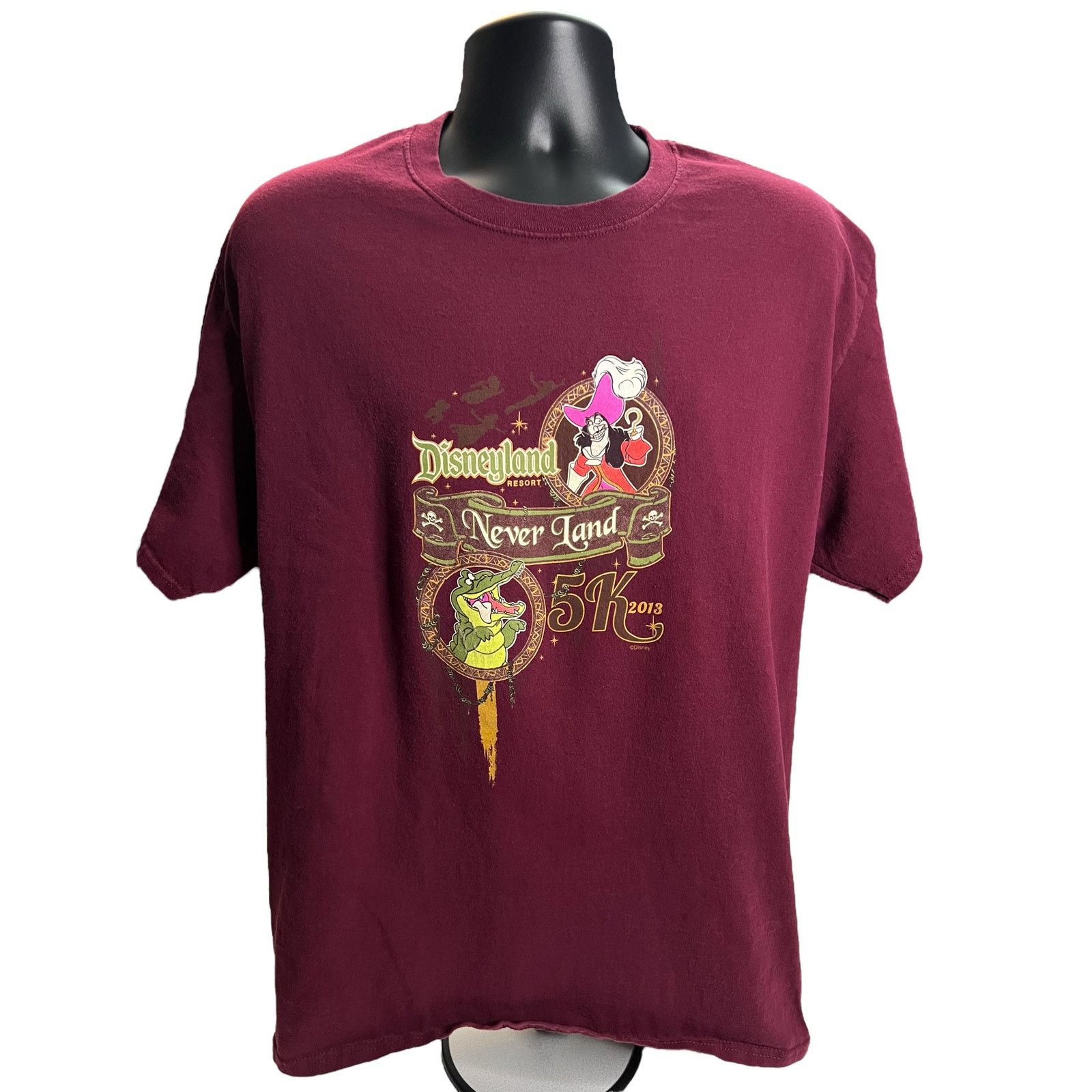 Disney Disneyland Resort Never Land 5K 2013 T-Shirt Captain Hook XL Size US XL / EU 56 / 4 - 1 Thumbnail