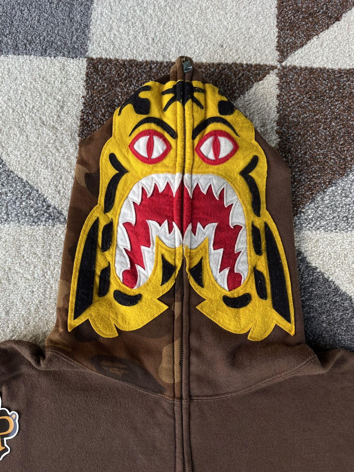 Bape Bape Brown Camo Tiger Fullzip Hoodie Size US L / EU 52-54 / 3 - 4 Thumbnail