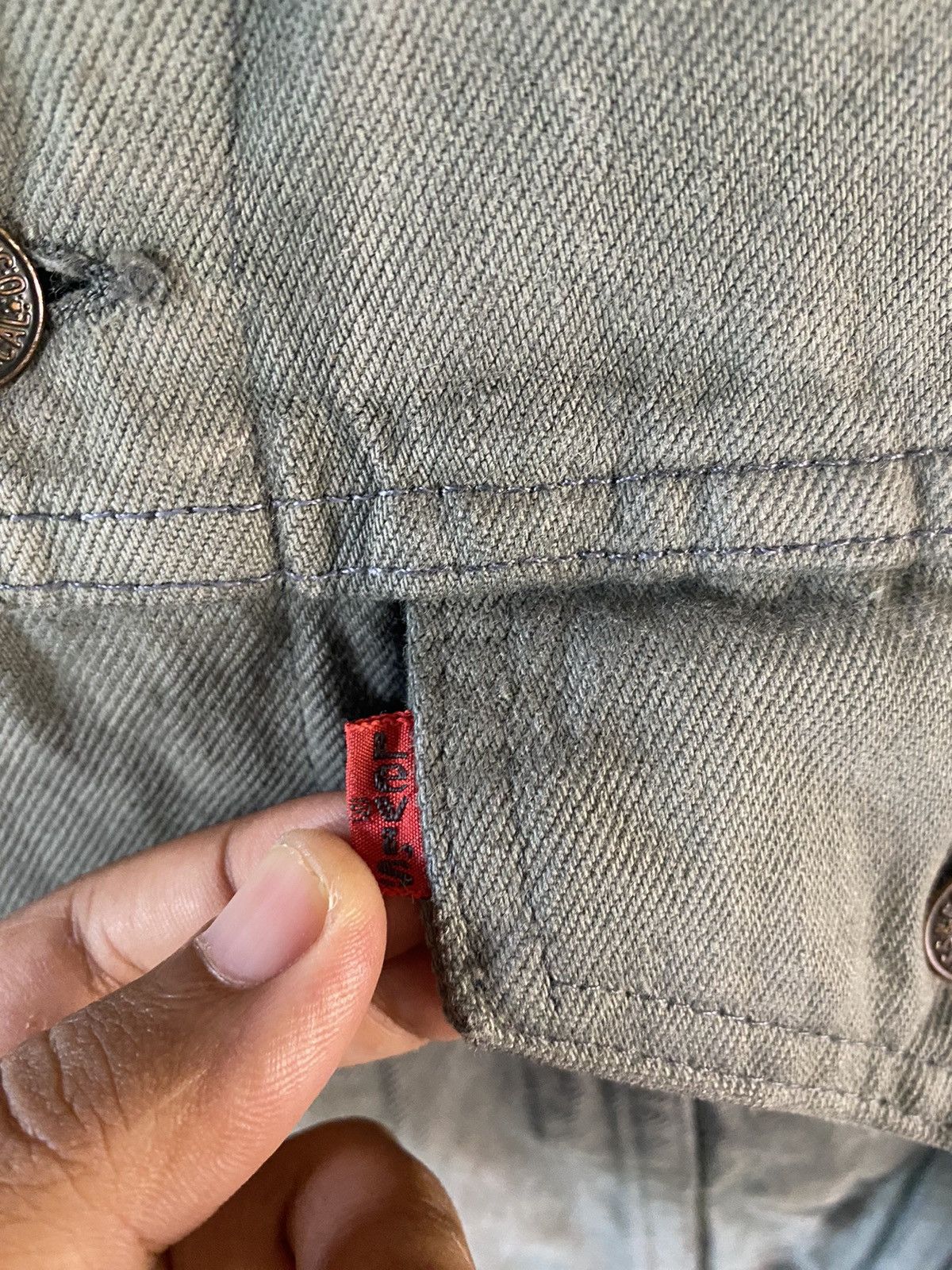 Levi's × Levi's Vintage Clothing Vintage Levis Faded Grey Denim Trucker Jacket Made in USA Size US S / EU 44-46 / 1 - 4 Thumbnail