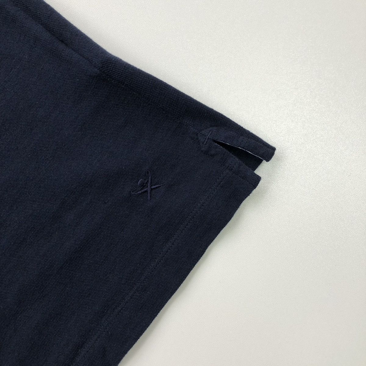Hackett Hackett London Cotton/Linen Slim Fit Pique Polo Shirt Navy Size US XL / EU 56 / 4 - 6 Thumbnail