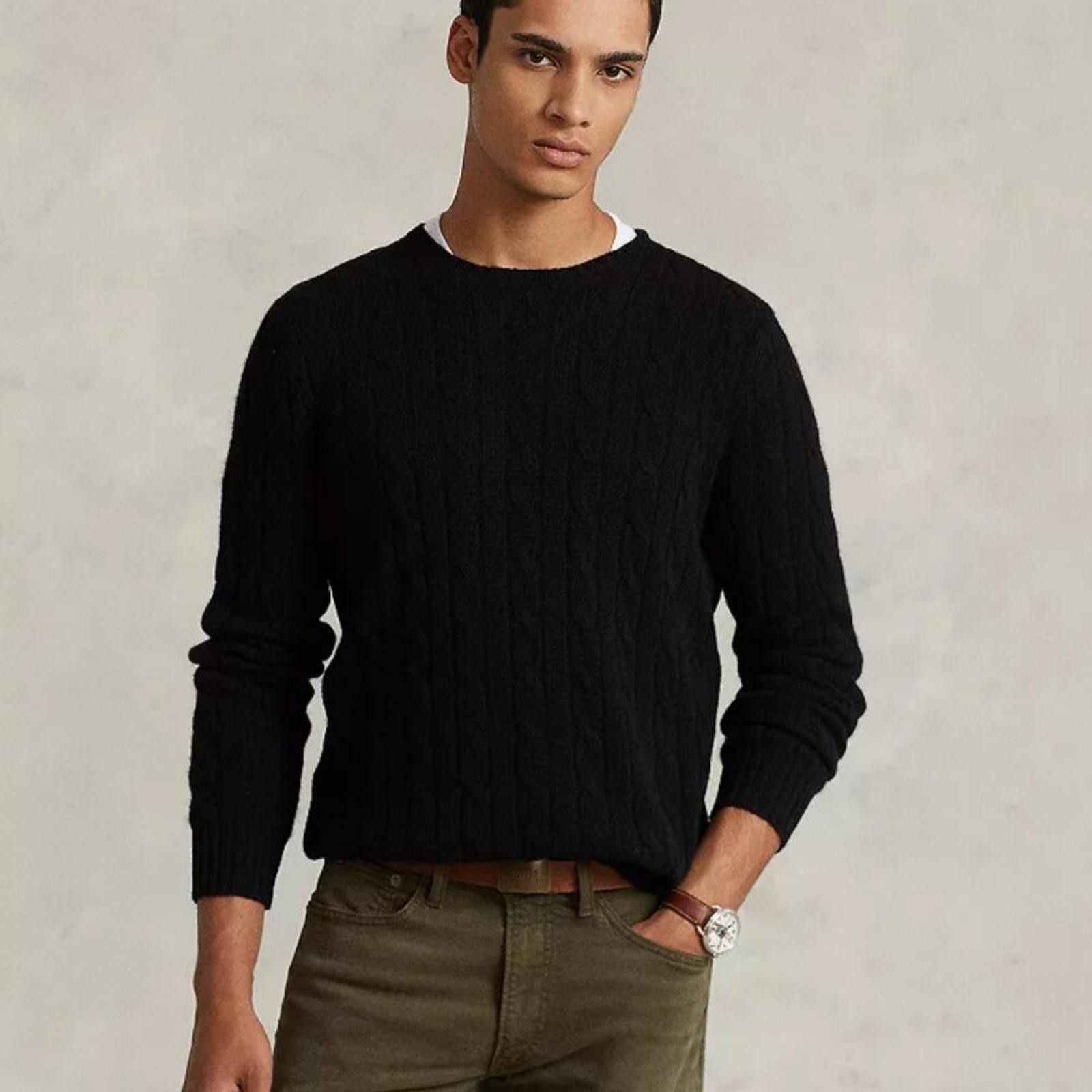 Polo Ralph Lauren Vintage Polo Ralph Lauren Black Cashmere Knit Sweater XL Size US XL / EU 56 / 4 - 2 Thumbnail