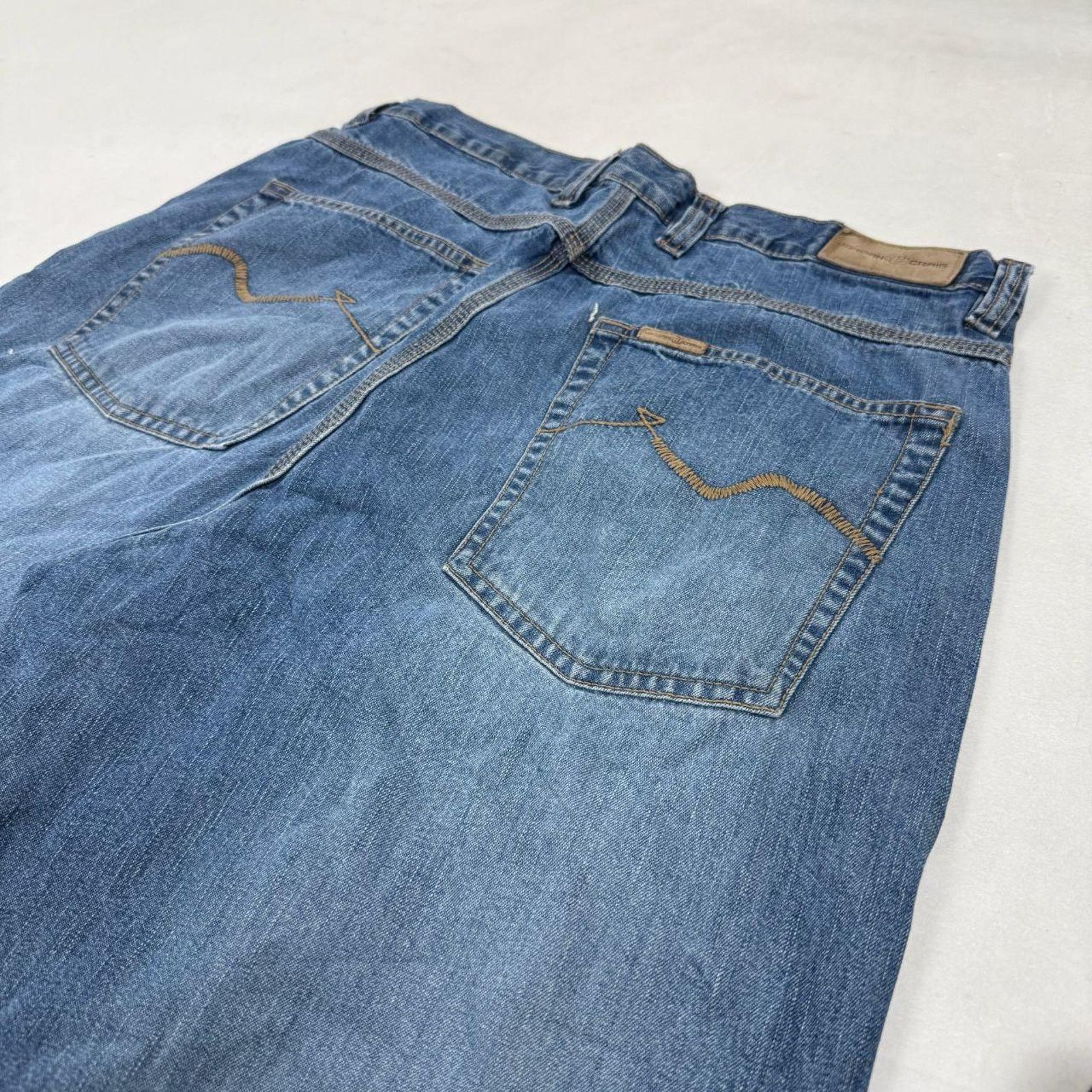 Diesel × Japanese Brand × Vintage Vintage y2k archive faded stonewash baggy cyber rare jeans Size US 34 / EU 50 - 2 Thumbnail