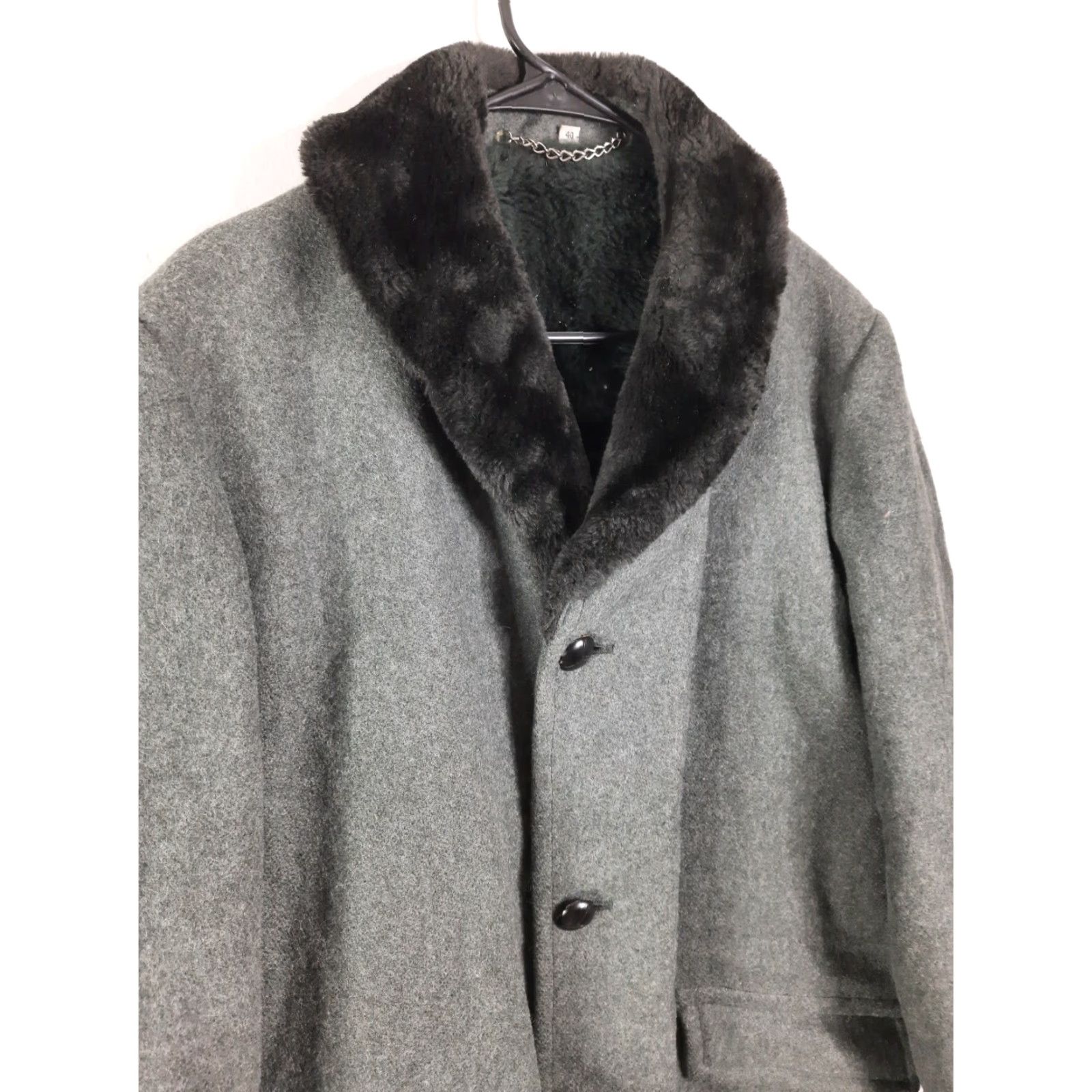 Greats VINTAGE Great Western Coat Wool Green 40 WoolLining Faux Fur Collar Men Size 40 Regular Coat Size US XXS / EU 40 - 3 Thumbnail