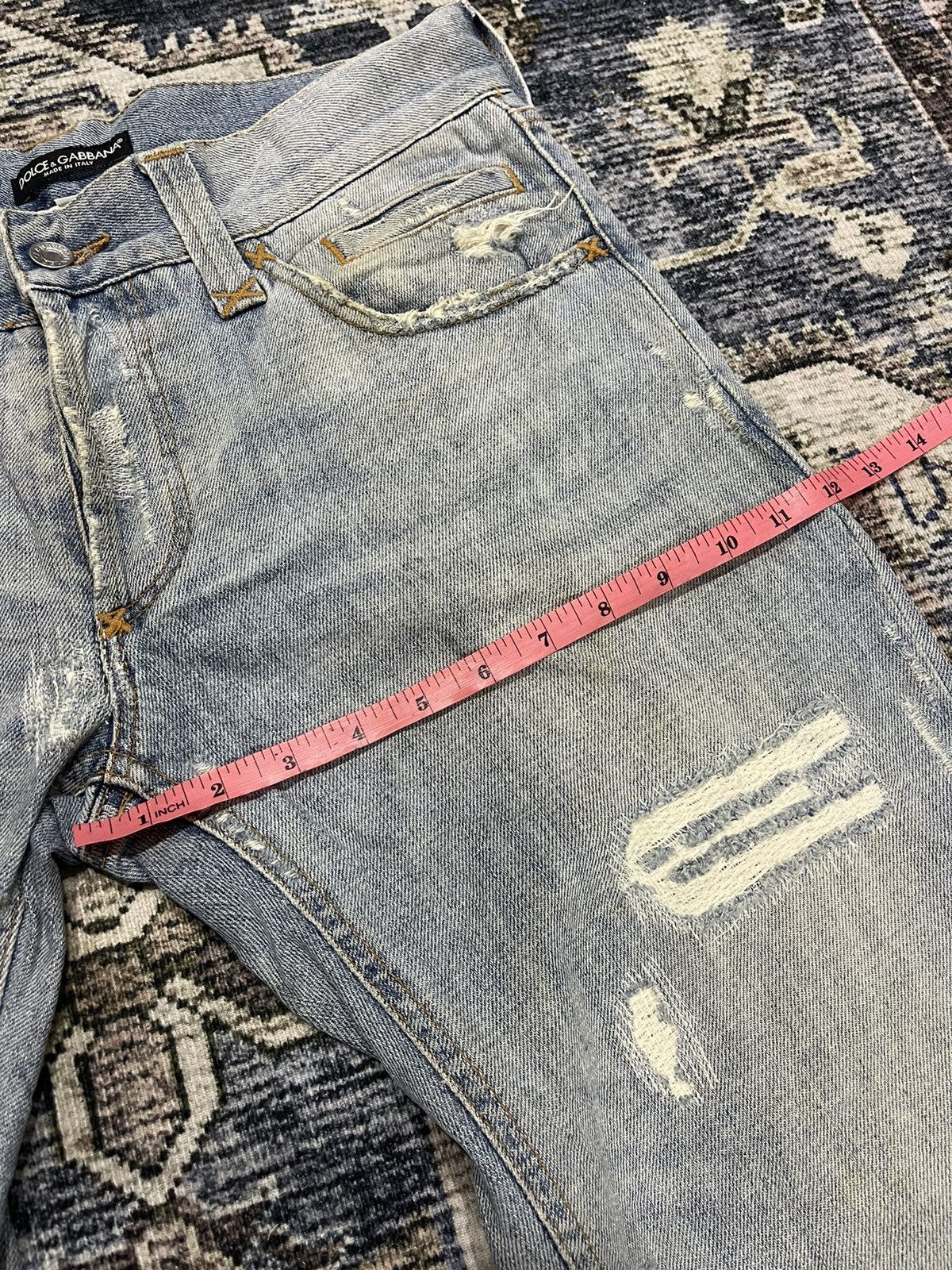Dolce & Gabbana Vintage Dolce & Gabbana D&G Luxury Designer Metal Logo Denim Size US 34 / EU 50 - 22 Thumbnail