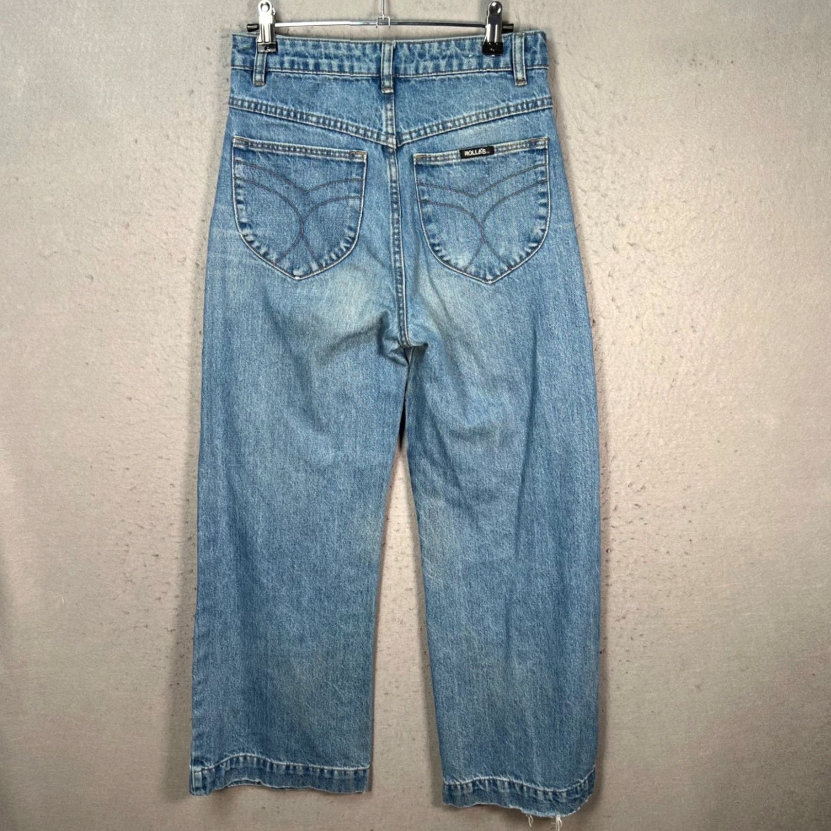 Vintage VINTAGE Rollas Womens Jeans Wide-Leg 27 High Rise Sailor Denim Blue 27 Inseam 26 In Womens Size 27" / US 4 / IT 40 - 2 Thumbnail