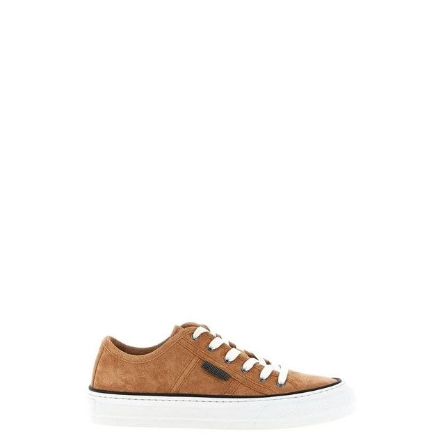 Brunello Cucinelli BRUNELLO CUCINELLI Brown Shiny Tab Sneakers New & Authentic Size US 9 / IT 39 - 1 Thumbnail