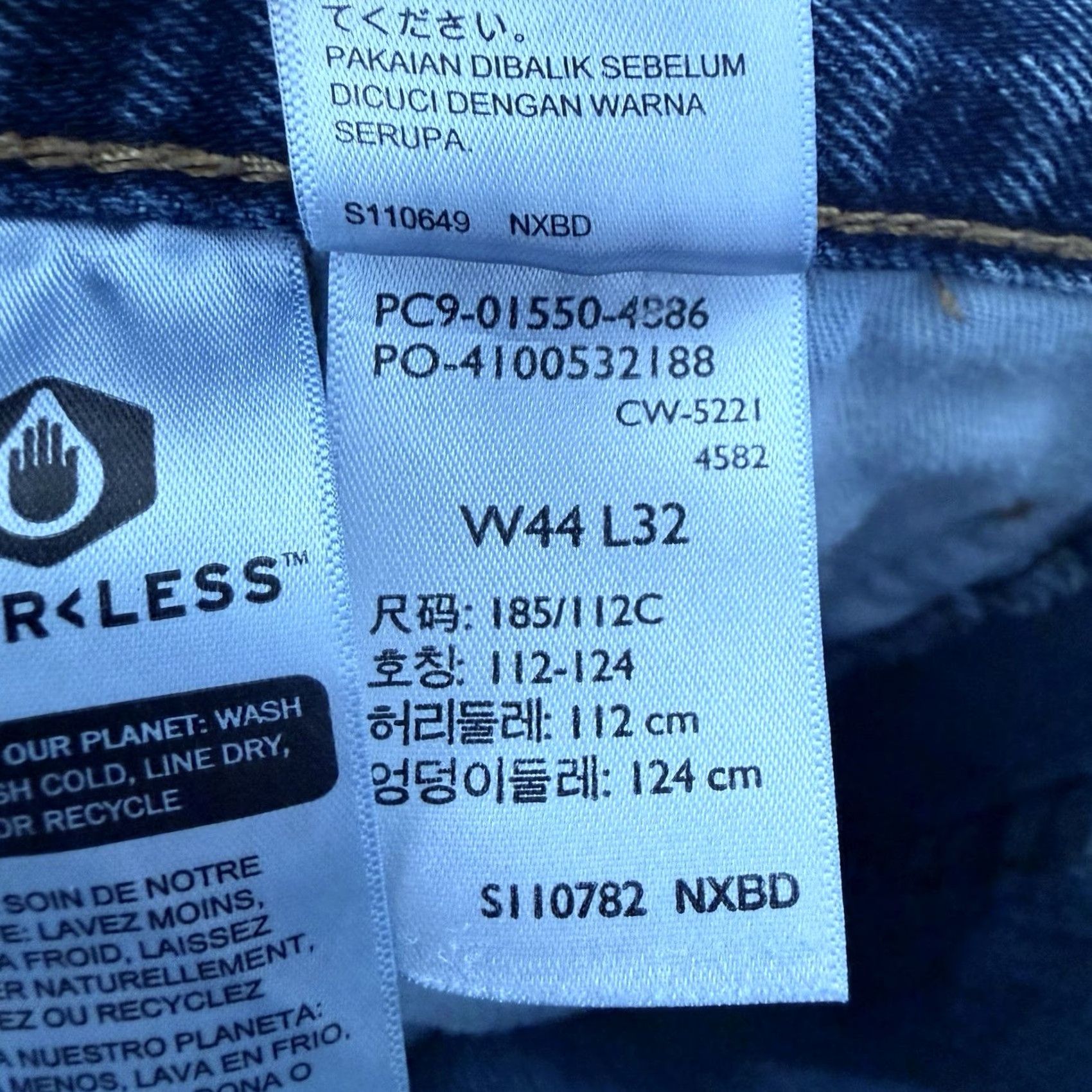 Levi's Levi’s 550 Jeans Mens Relaxed Fit Medium Wash Blue 44x32 100% Cotton Jeans Zinc Zip 5-Pocket Regular Mens Size US 44 / EU 60 - 2 Thumbnail