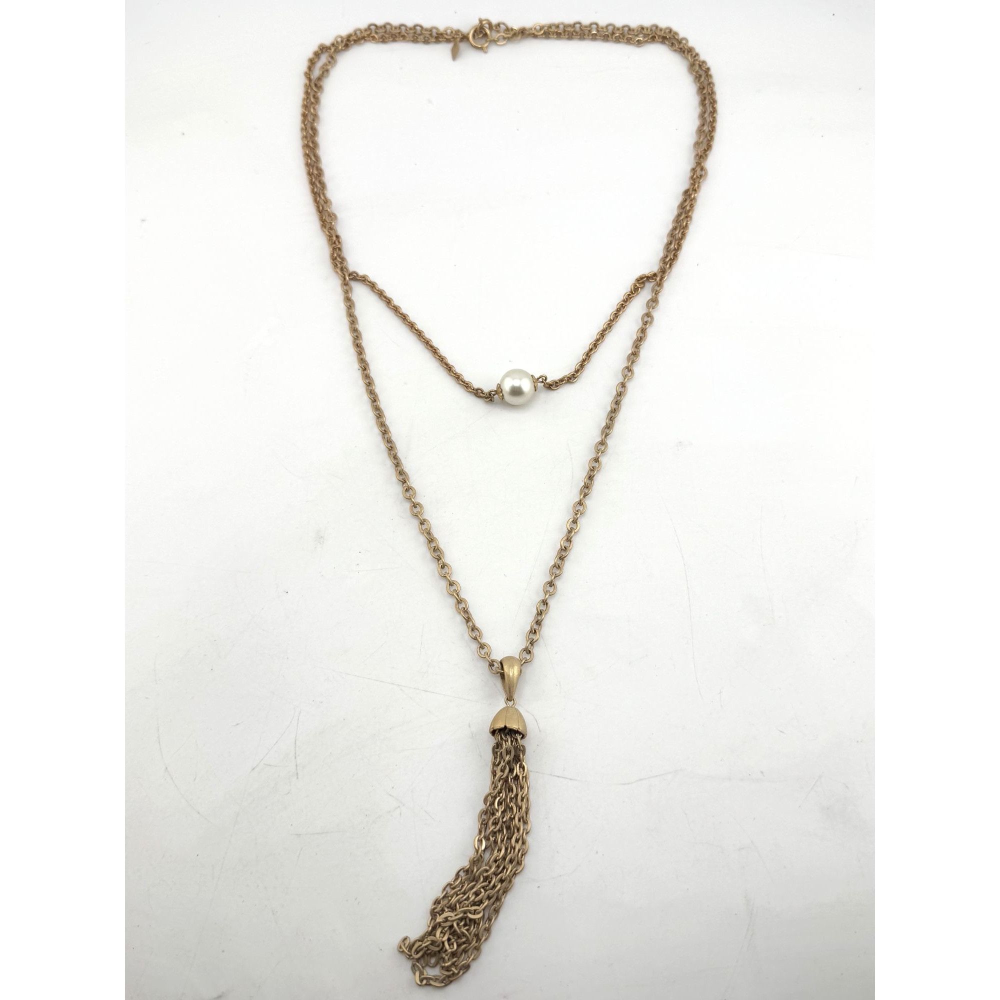 Vintage Vintage Sarah Coventry faux pearl multi chain tassel multi s Size ONE SIZE - 5 Thumbnail