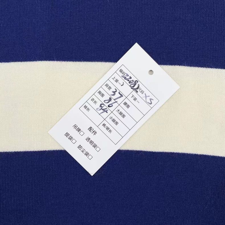 Gucci Gucci Blue and white striped logo embroidered short-sleeve Size XS / US 0-2 / IT 36-38 - 6 Thumbnail