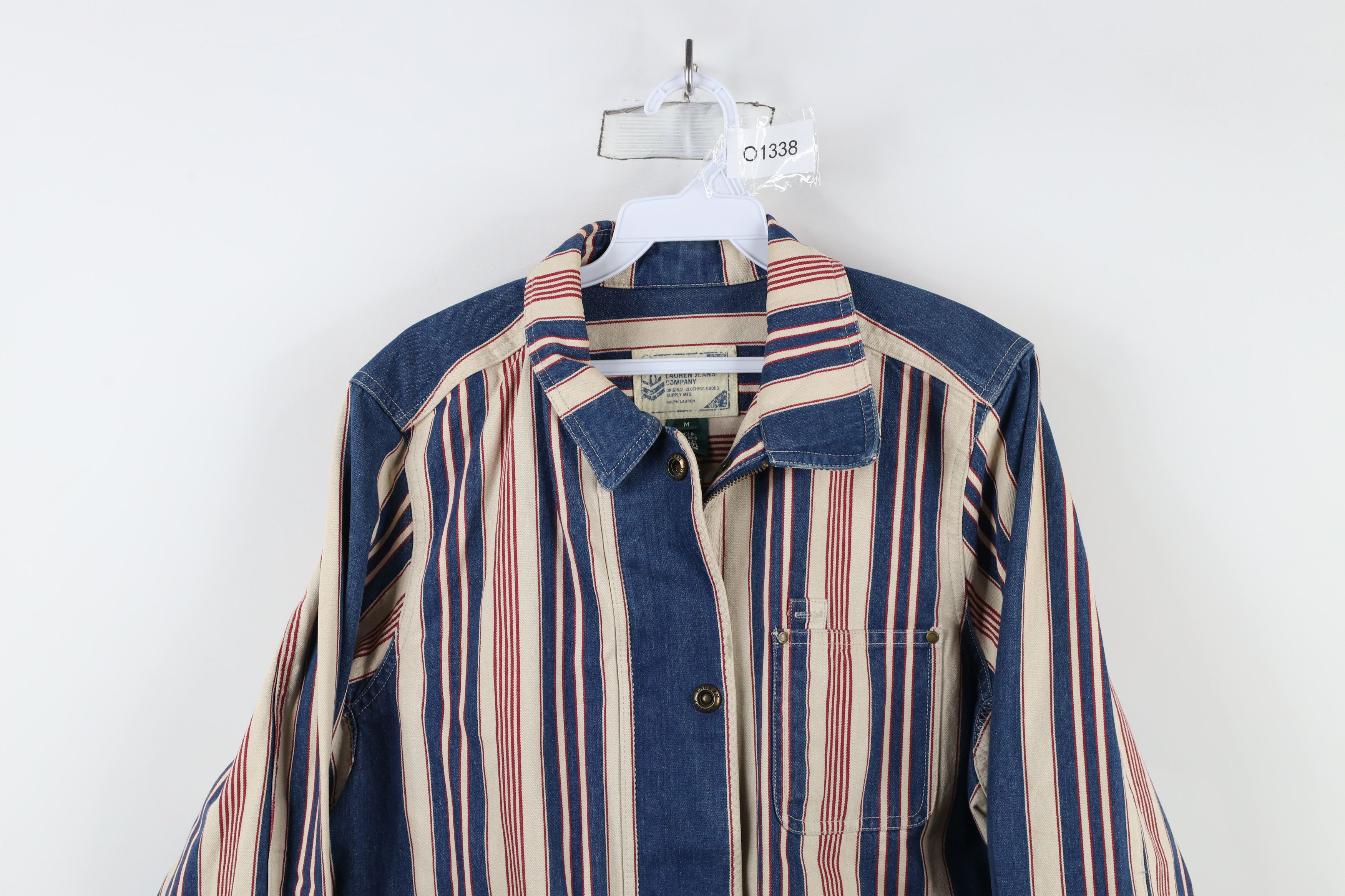 Ralph Lauren × Vintage Vintage 90s Ralph Lauren Denim Naval Chore Barn Jacket Size M / US 6-8 / IT 42-44 - 2 Thumbnail
